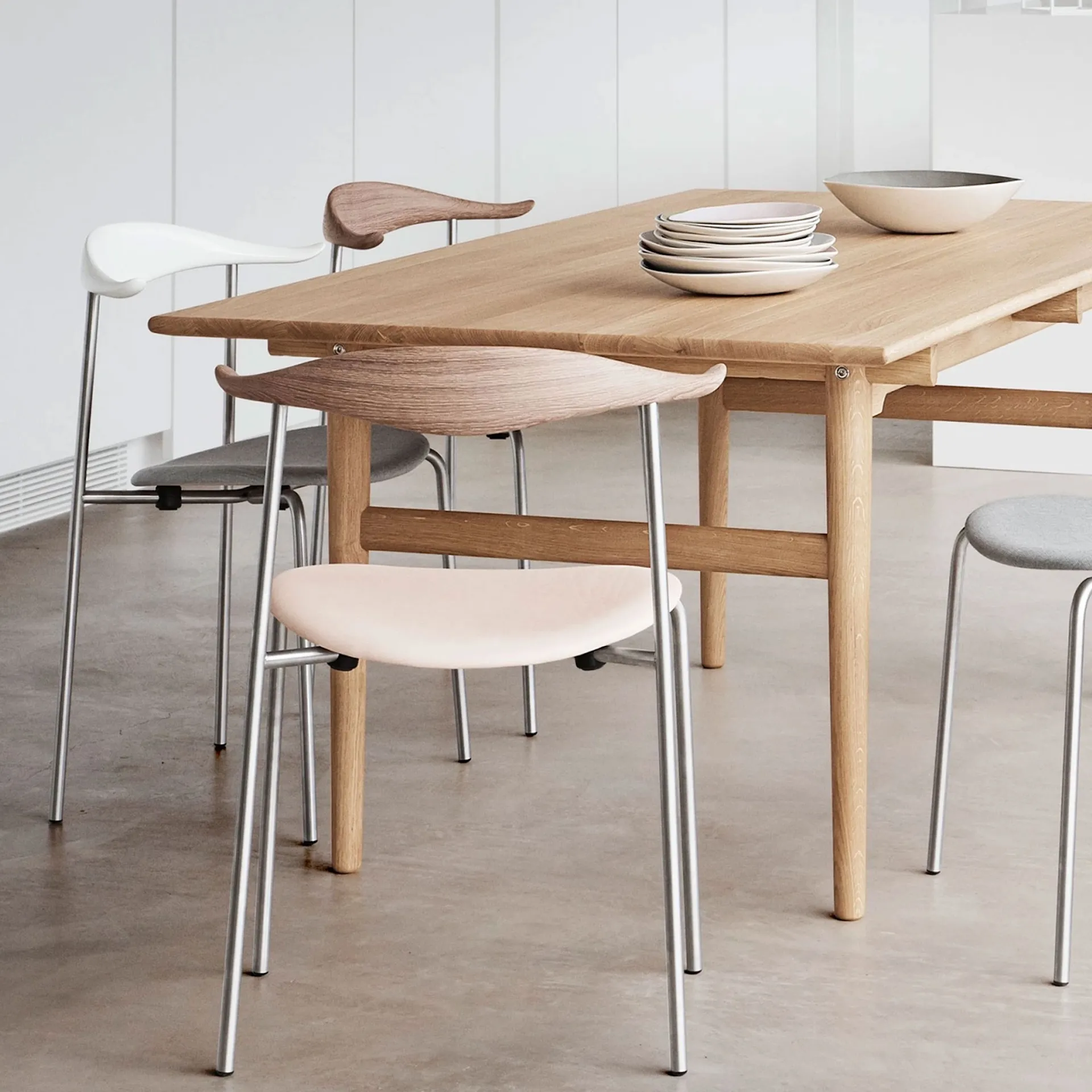 CH88P - Rustfritt stål - Carl Hansen - Hans J. Wegner - NO GA