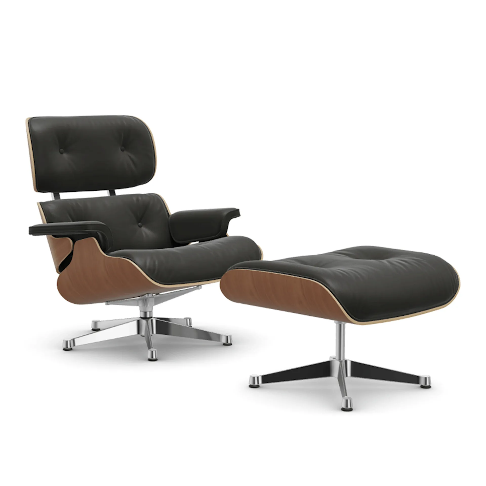 Eames Lounge Chair & Ottoman kirsebærpolert base - Vitra - Charles & Ray Eames - NO GA