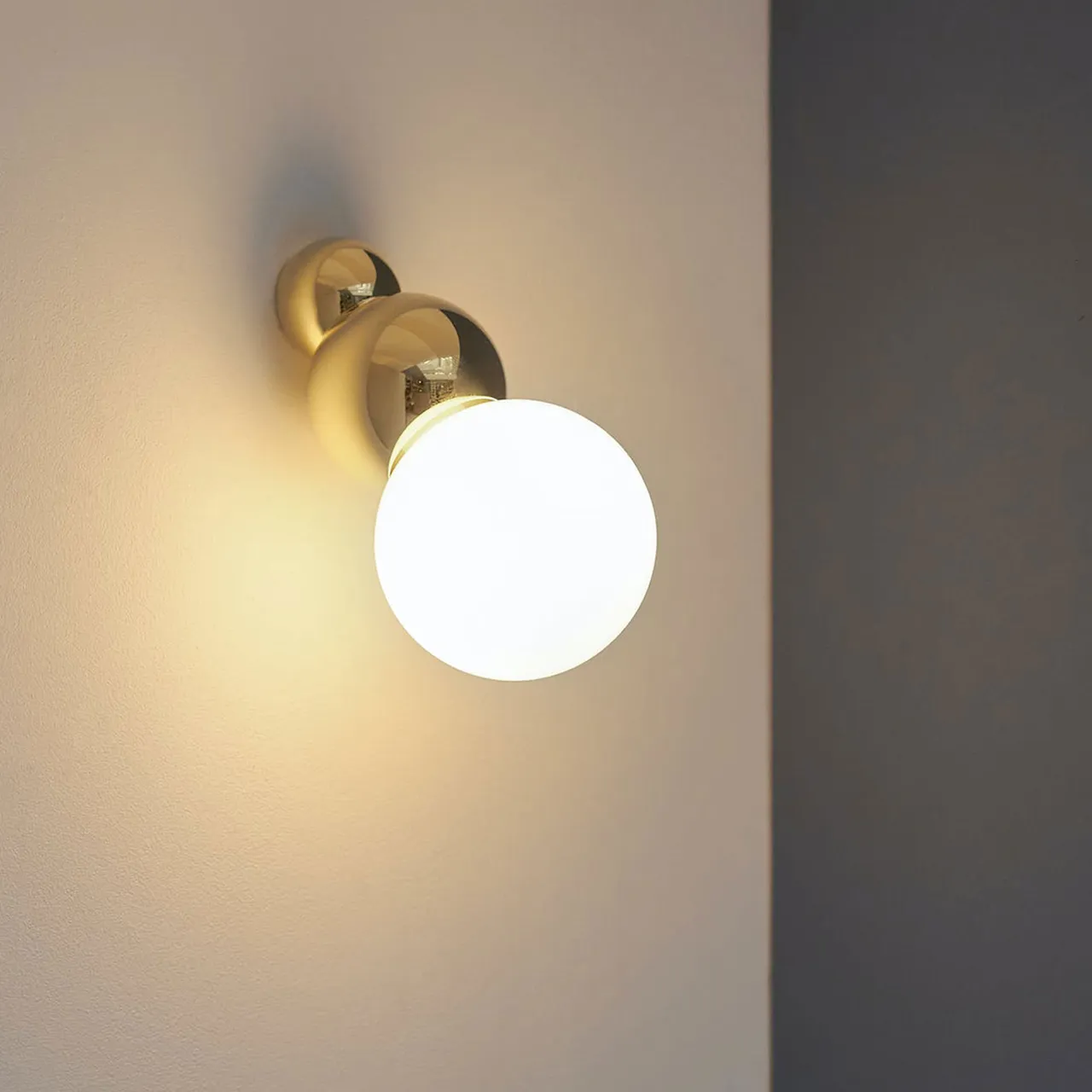 Ball Light Wall Large Mounted Polished Brass