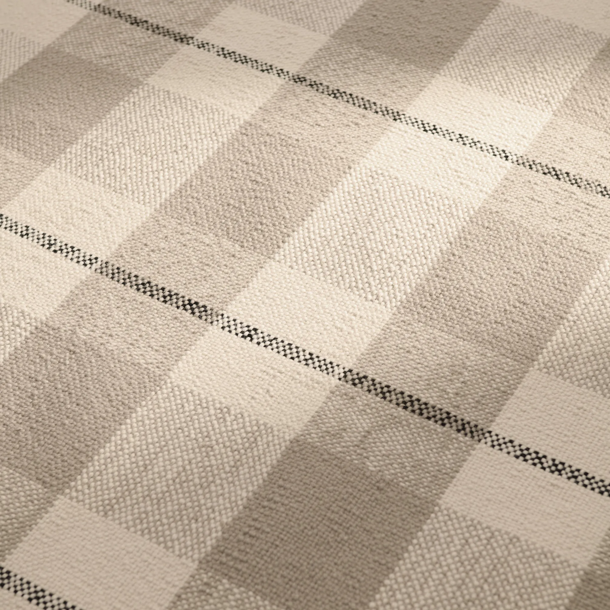 Plaid Sand/Cream ullteppe - 4