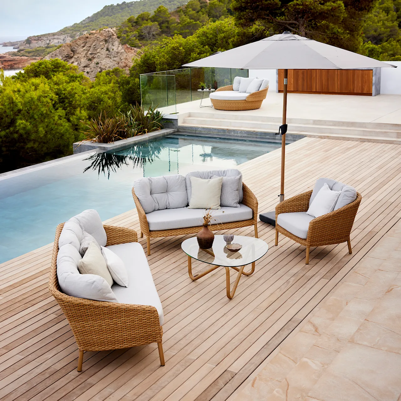 Ocean Large 2-seters utesofa
