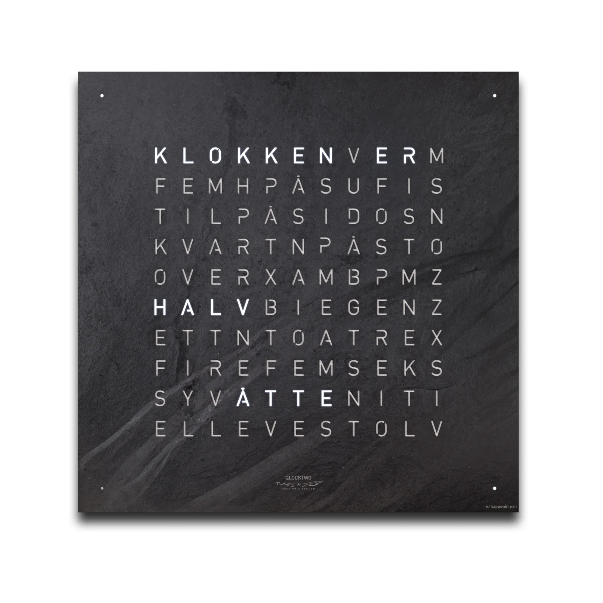 Qlocktwo Earth 45 Creator's Edition – Metamorphite - 1