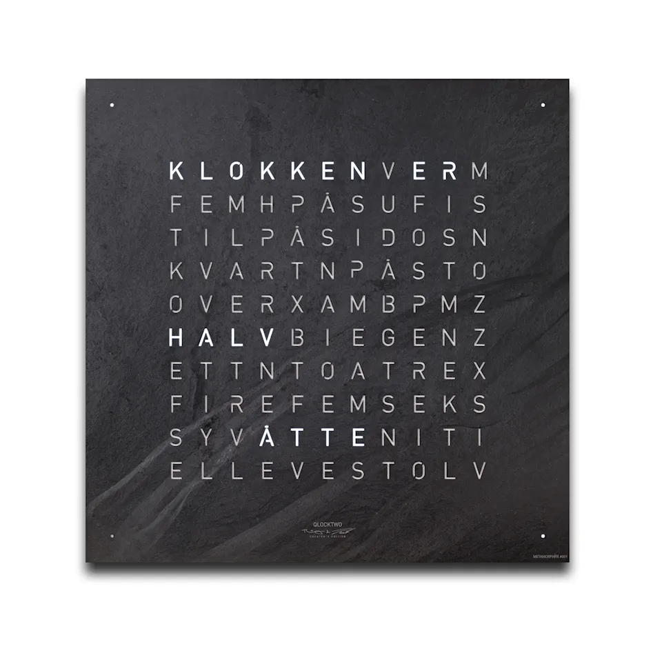 Qlocktwo Earth 45 Creator's Edition – Metamorphite