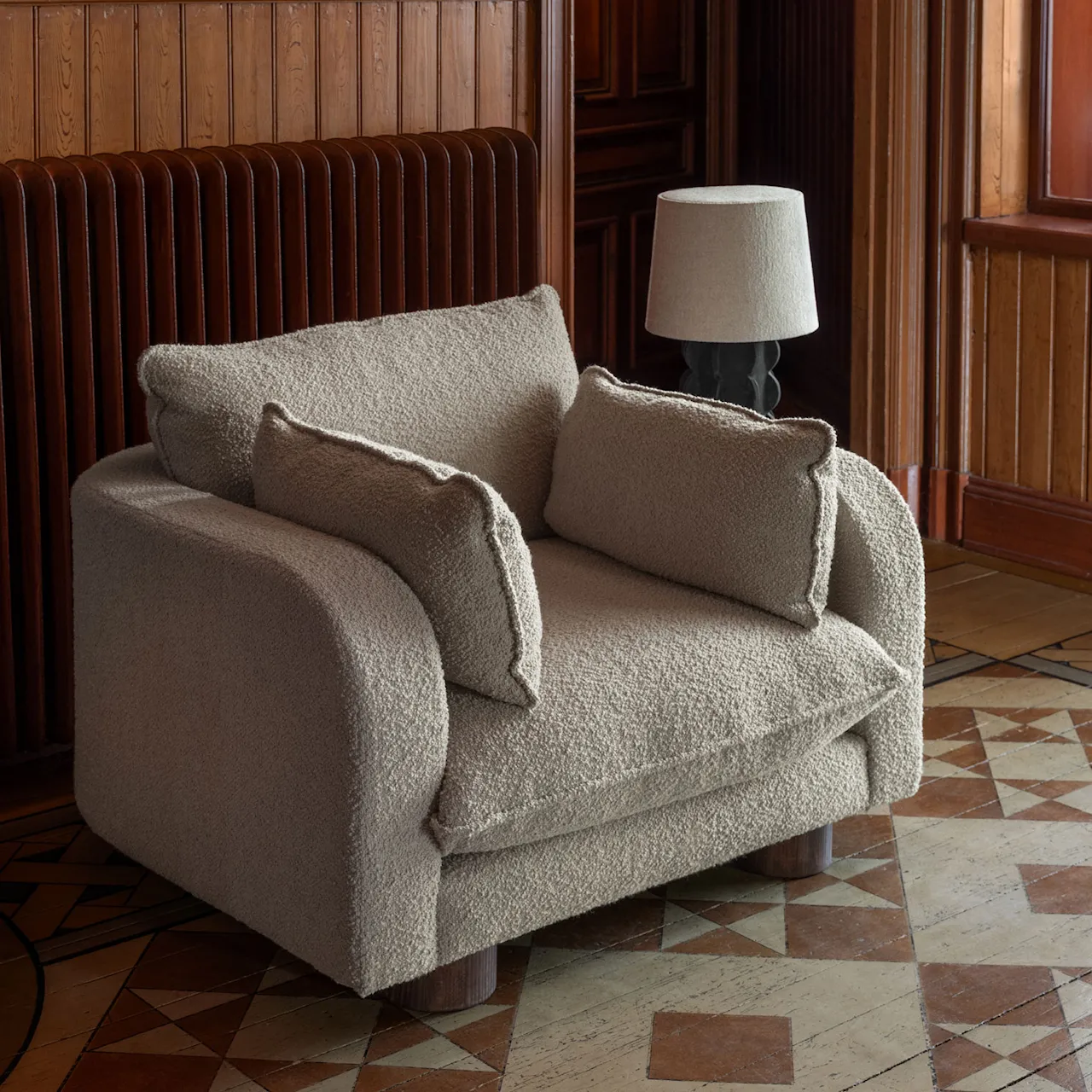 Miles bouclé lenestol beige