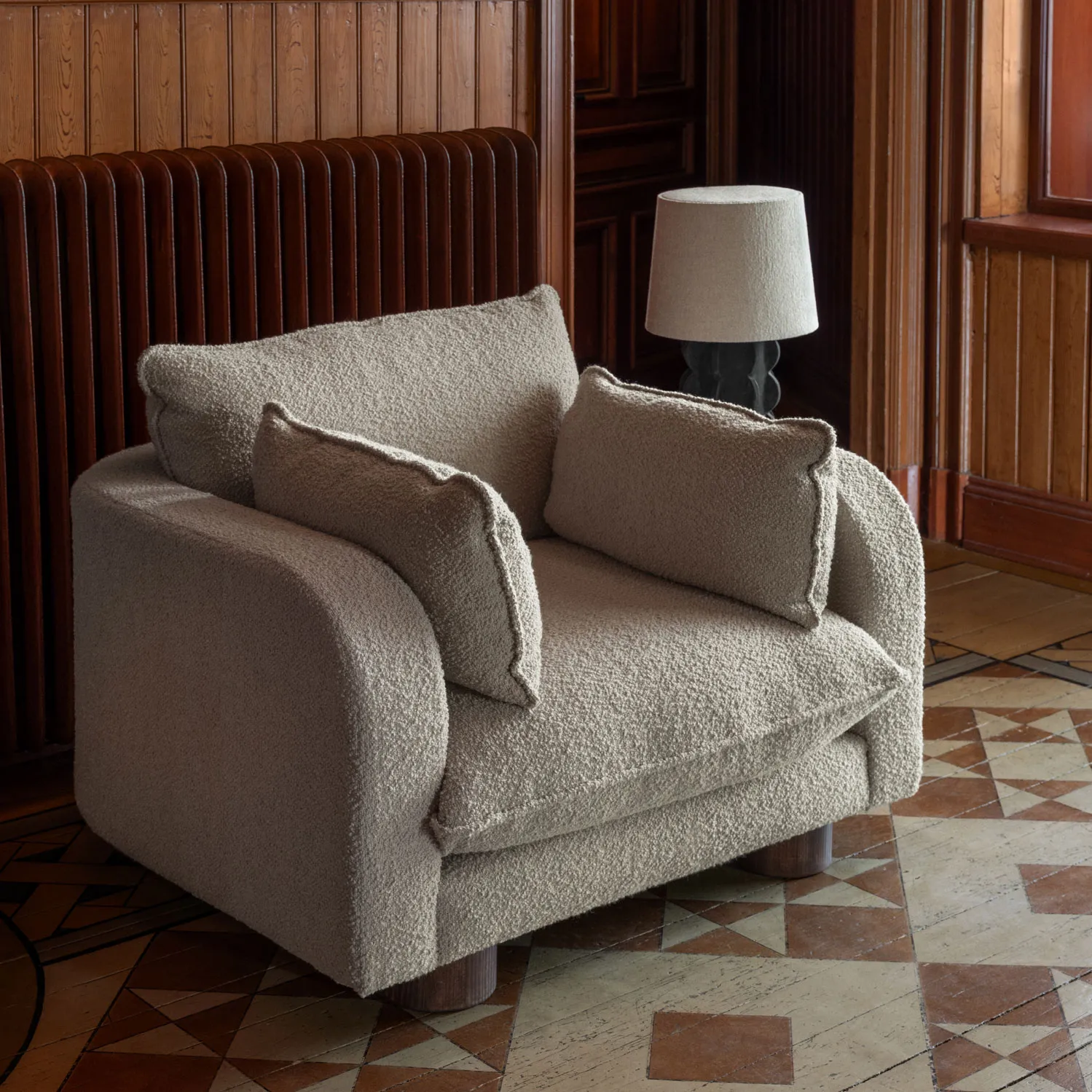 Miles bouclé lenestol beige - 2