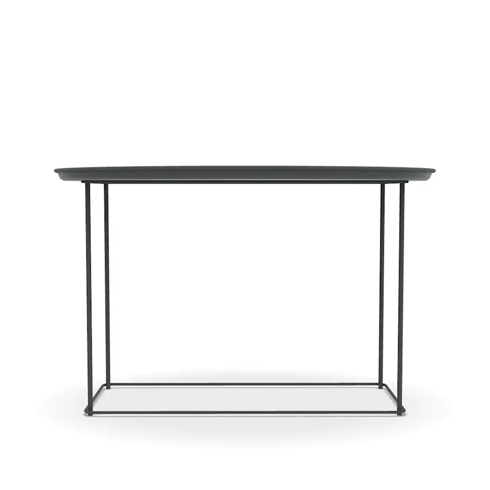 Fat-Fat Outdoor Round Small Table OTF92, Anthracite Painted