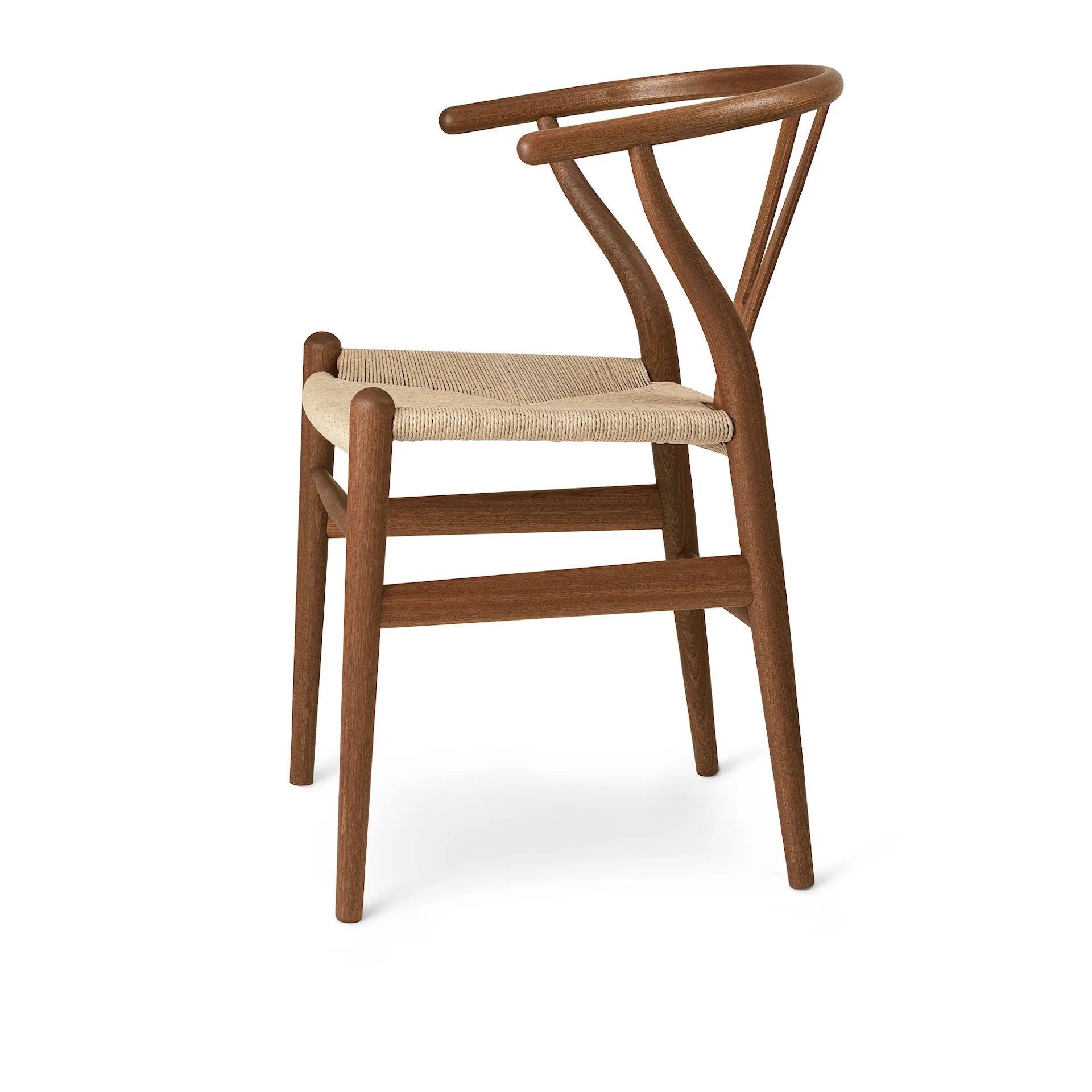 CH24 Y-stol - mahogny/naturlig flettet papirsnor - Carl Hansen - Hans J. Wegner - NO GA