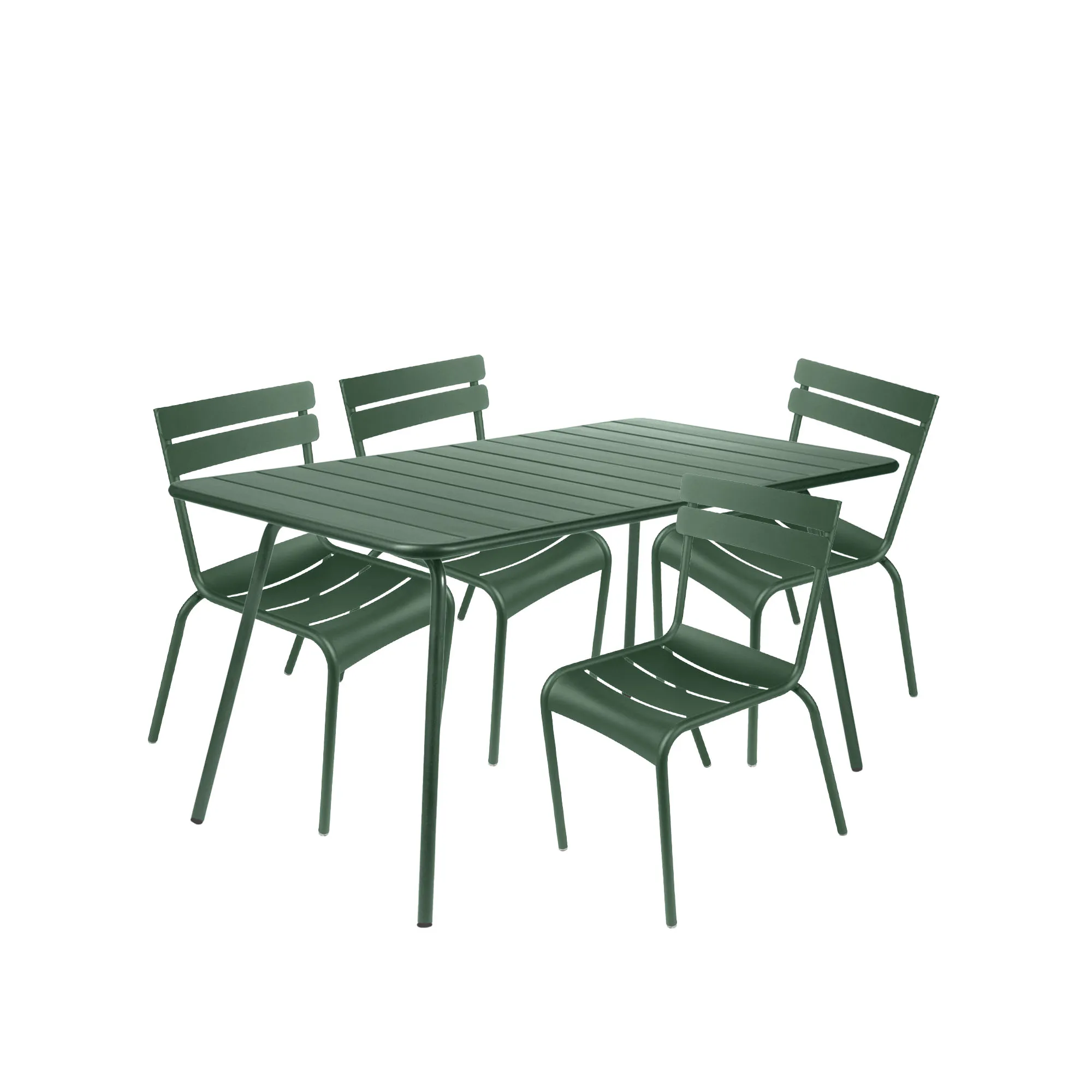Luxembourg spisebordsett 143 x 80 cm og 4 stoler - 1
