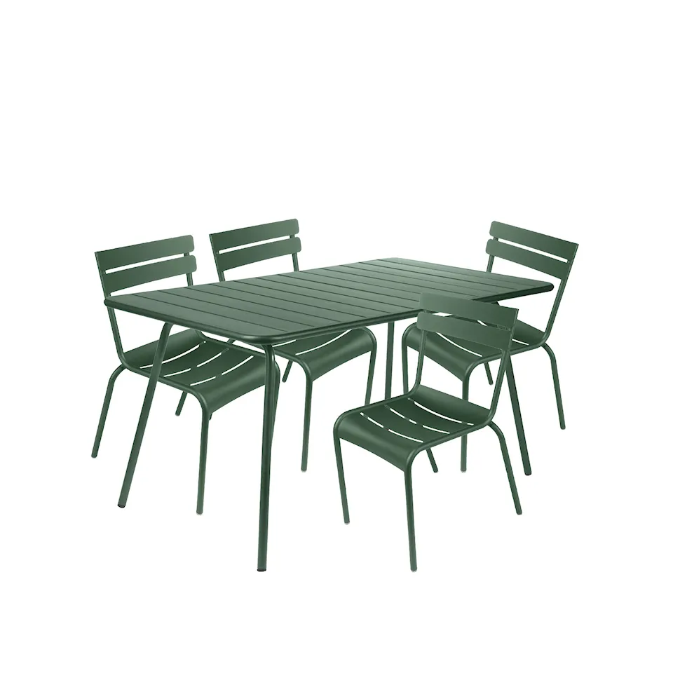 Luxembourg spisebordsett 143 x 80 cm og 4 stoler