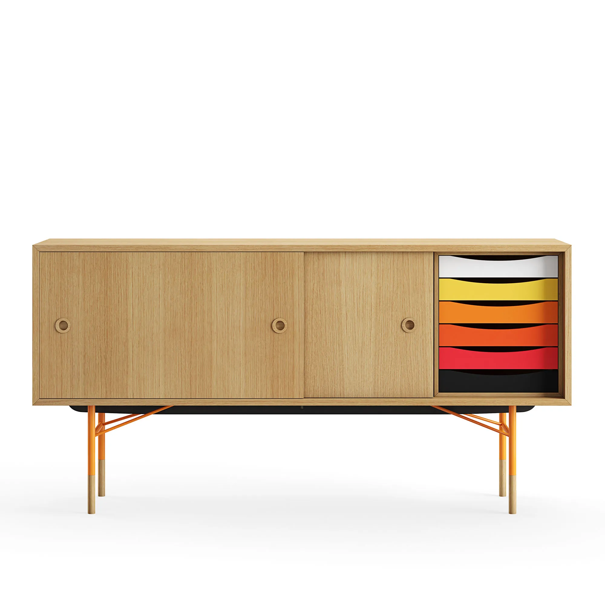 Sideboard Warm med lådor Dark oiled oak Veneer - 1