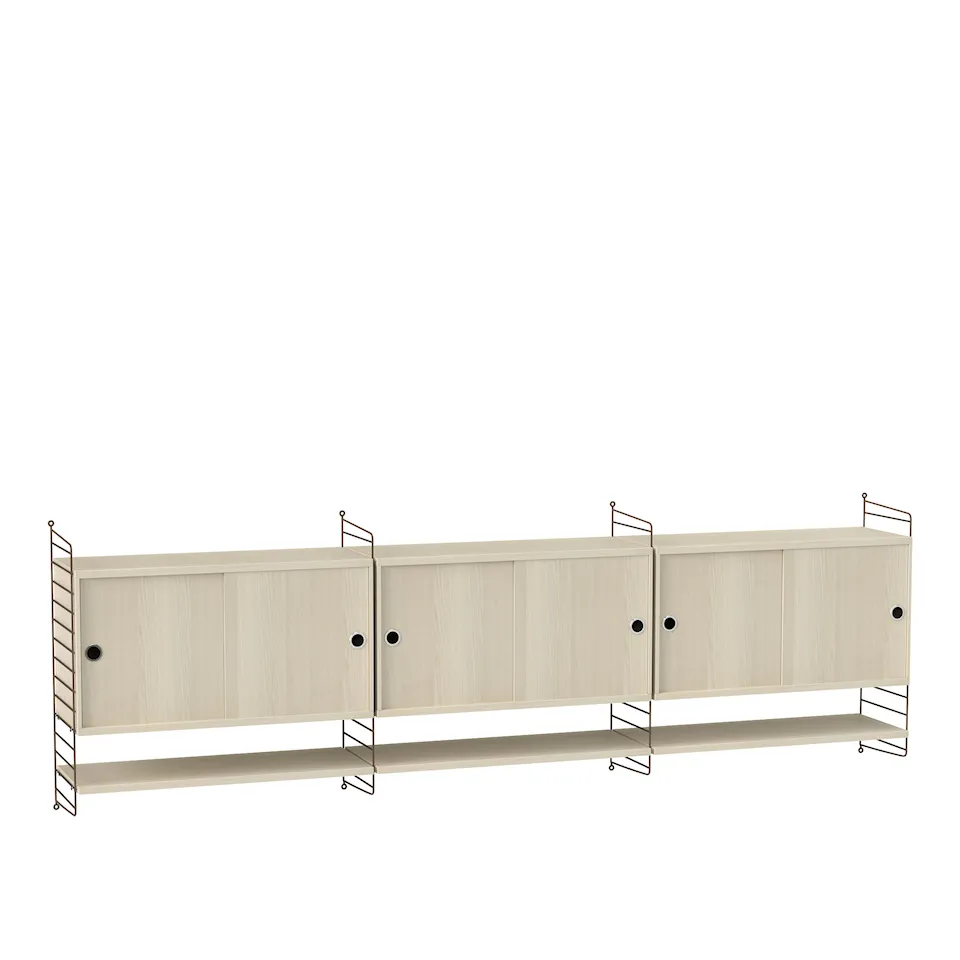 Stue hyllesystem E ask/brun