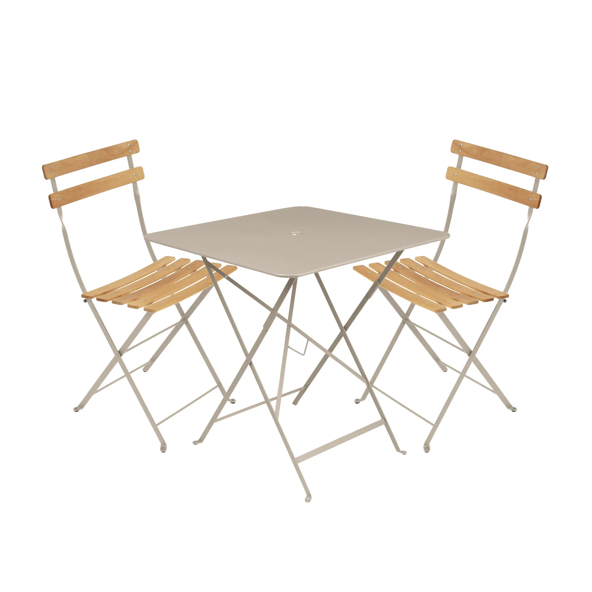 Bistro spisegruppe bord 71cm & 2 tre stoler - 1