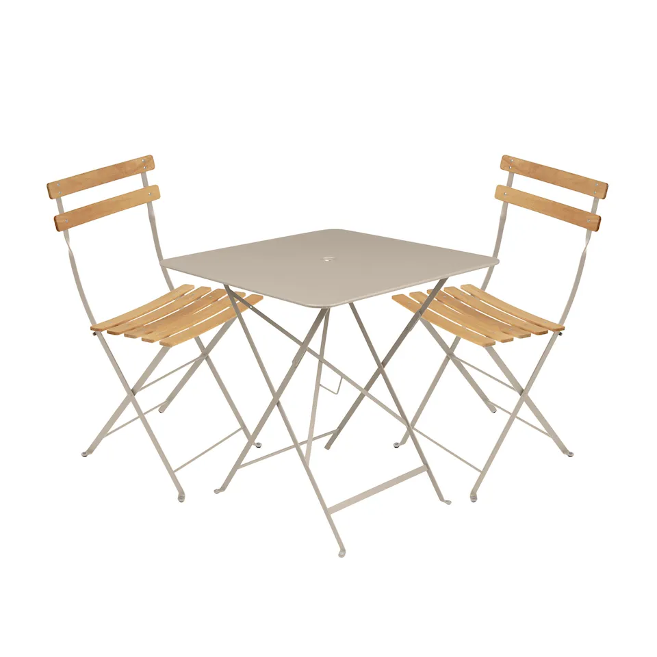 Bistro spisegruppe bord 71cm & 2 tre stoler