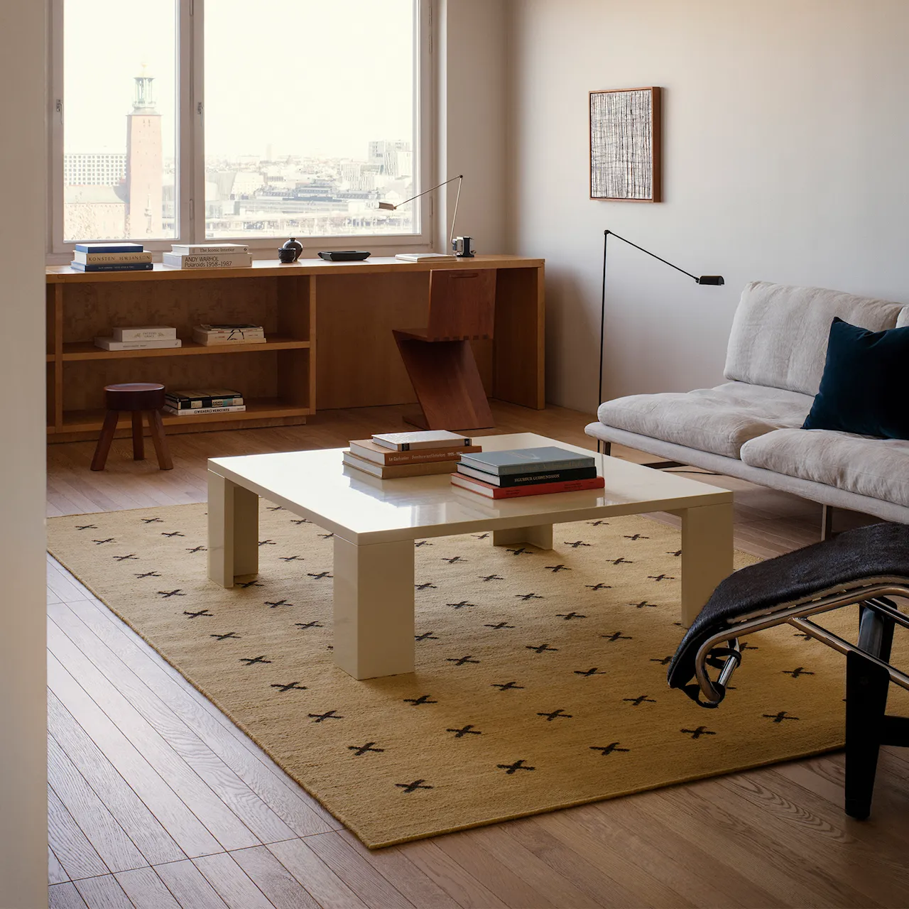 Cross Mustard/Dark Brown ullteppe