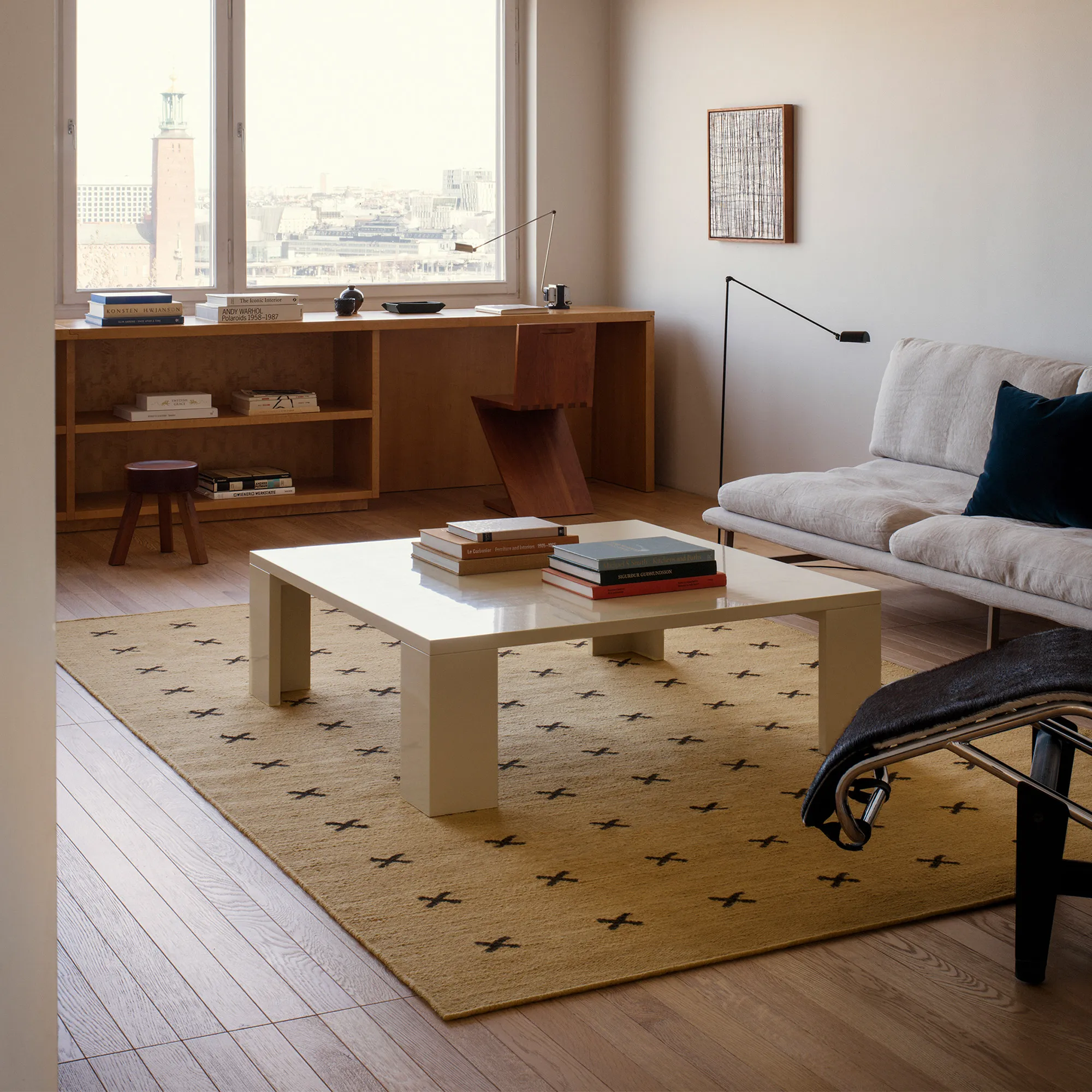 Cross Mustard/Dark Brown ullteppe - 2