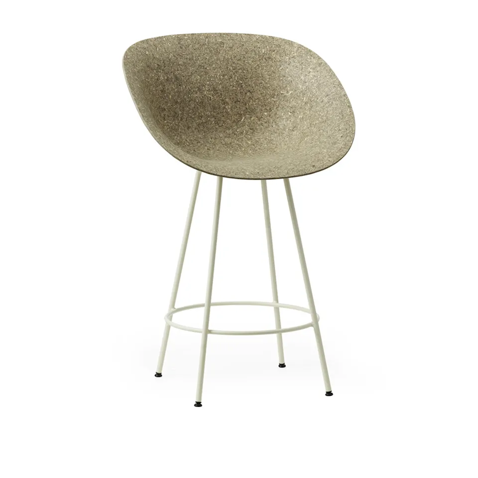 Mat Bar Armchair 65 cm Cream Steel