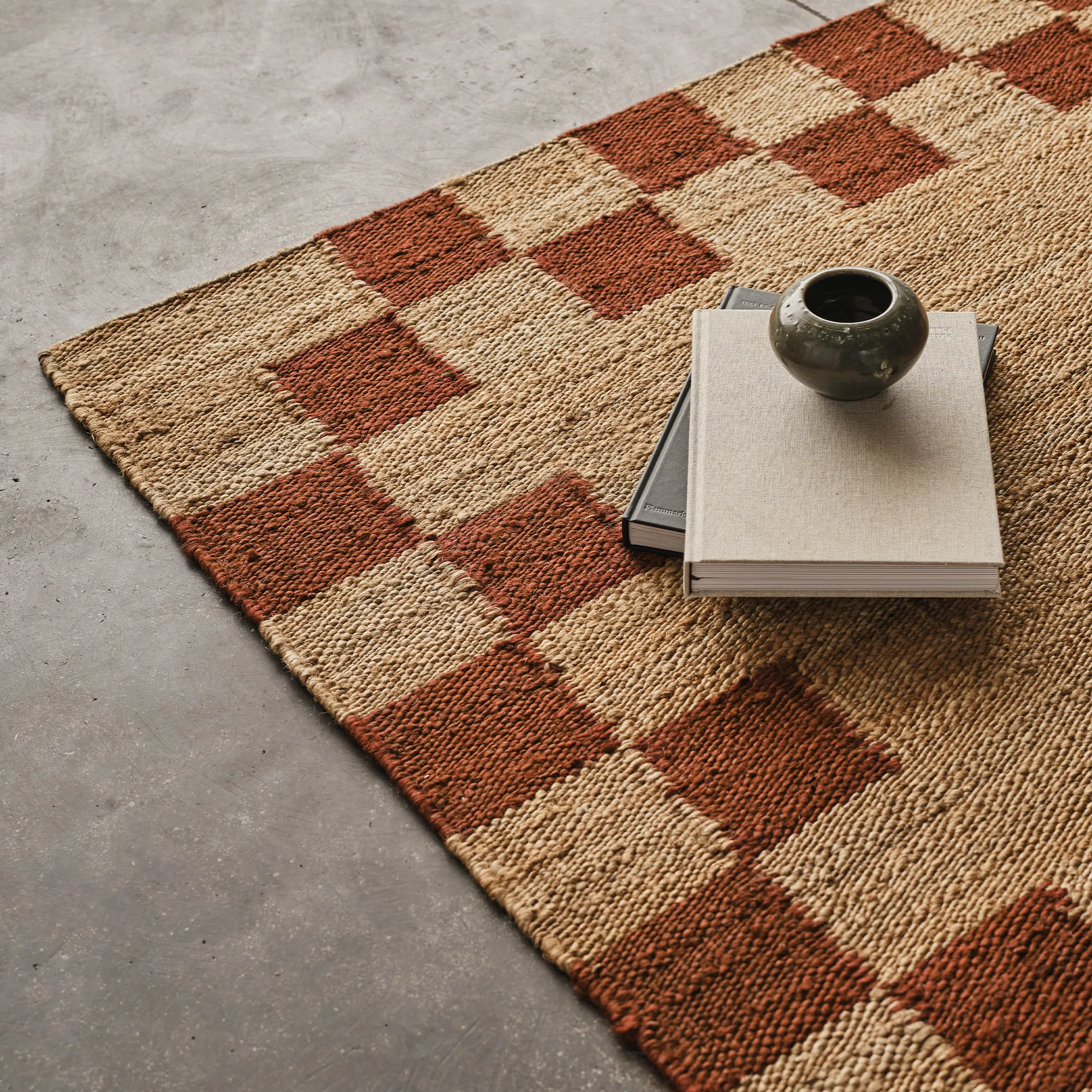 Jute Border Red teppe