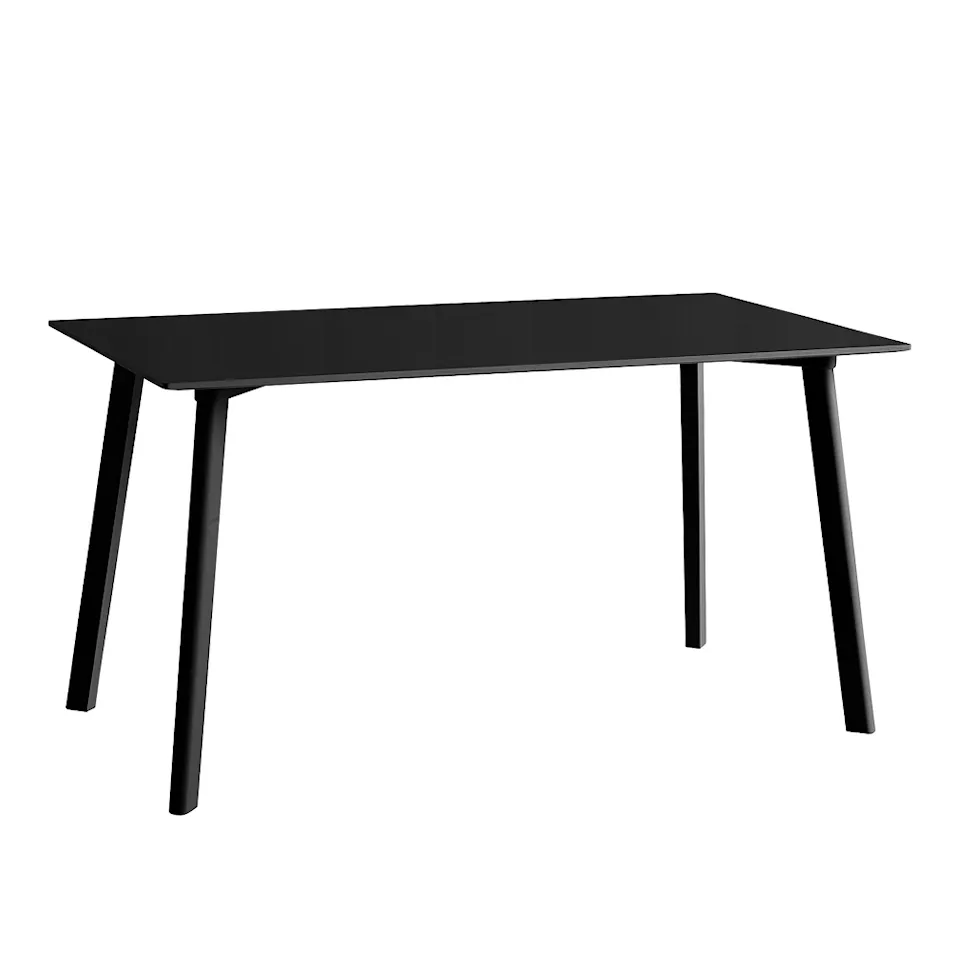 CPH Deux 210 2.0 Table Ink Black Lacquered Beech Frame L140 X W75 X H73 Ink Black Top Ink Black Lacquered Beech Edge