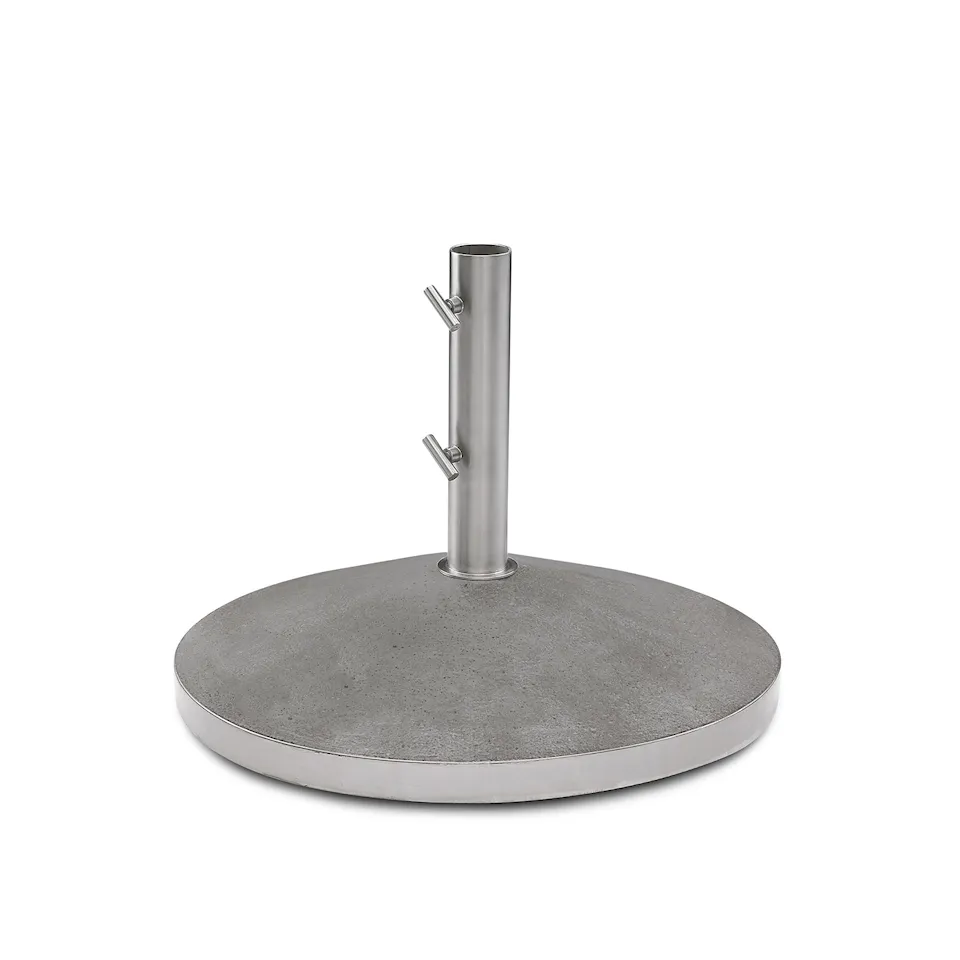 Capri Umbrella Foot 30kg, Concrete / Stainless Steel, Pole max Ø: 4 cm