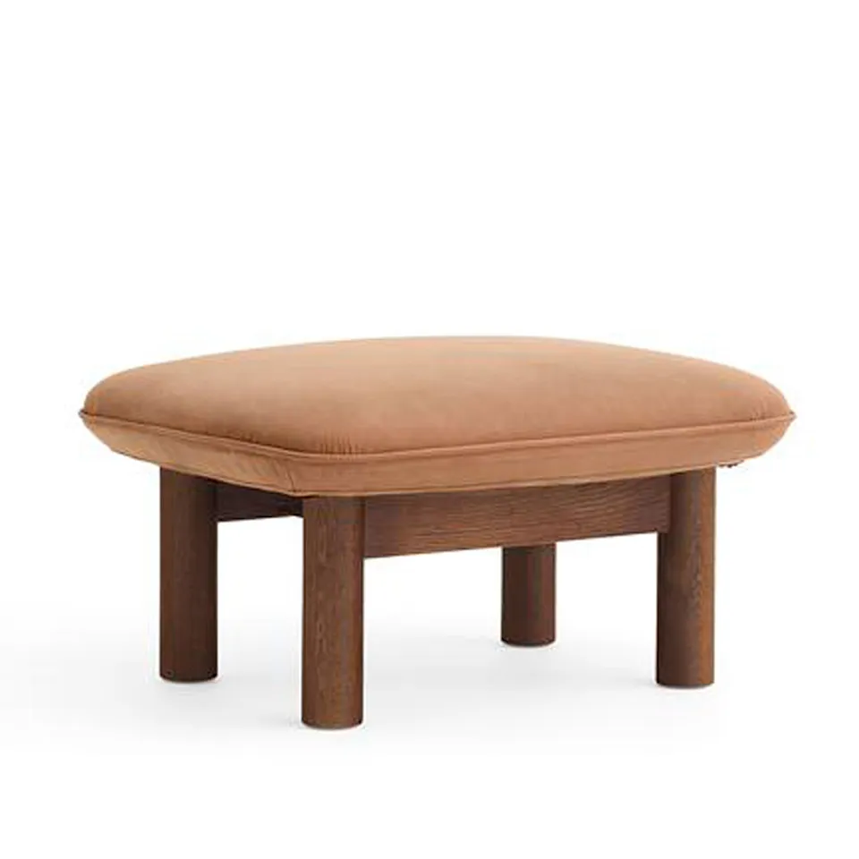 Brasilia Ottoman - Walnut