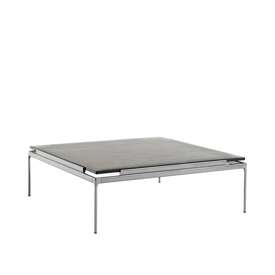 Sett Coffee Table LN13, Smoked Cast Glass/Dark Chrome