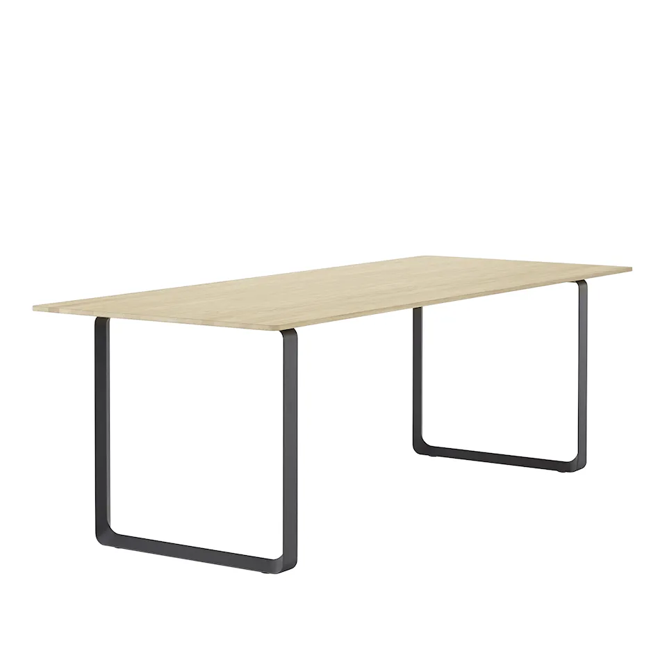 70/70 Table, Large, Solid Oak/Black