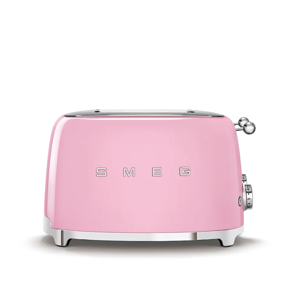 Smeg 4 Slot Toaster Pink