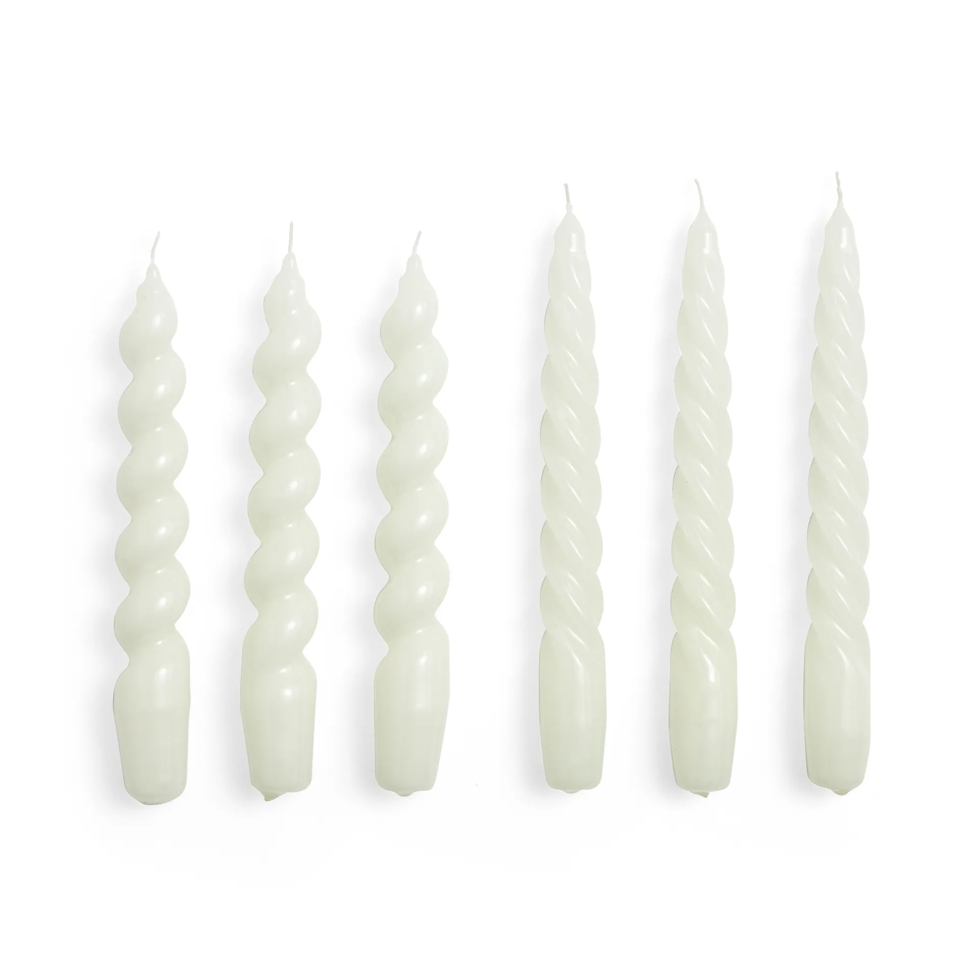 Candle Twist Set of 6 - Green/Light Blue/Light Grey - HAY - NO GA