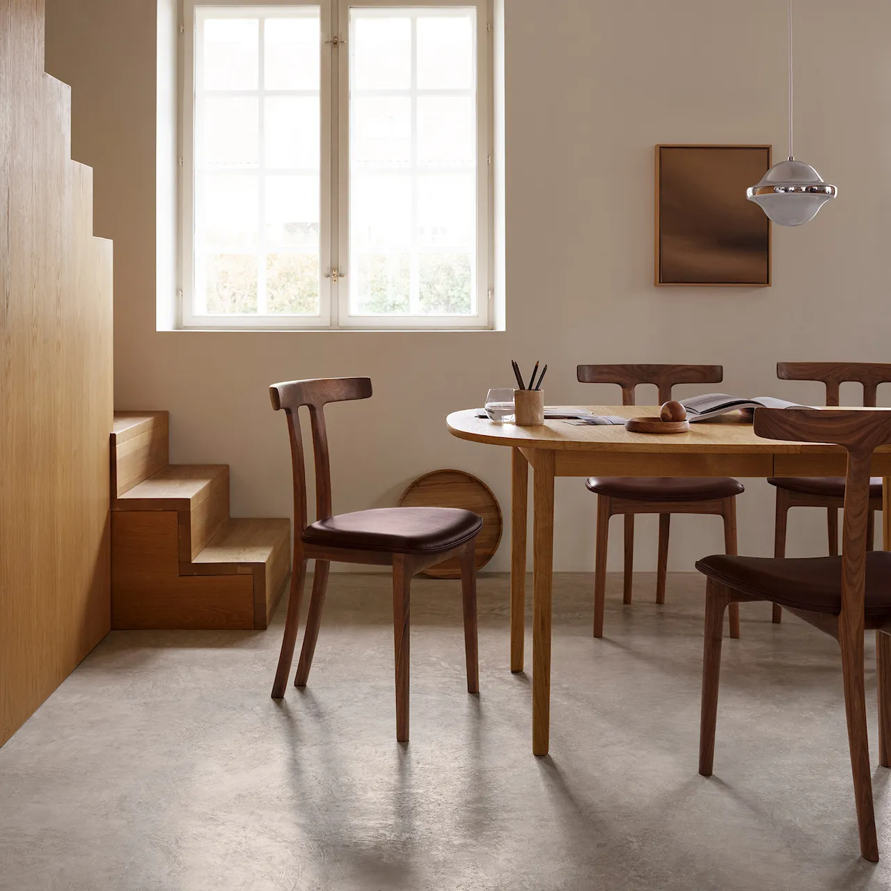 OW58 T-Chair spisestuestol valnøtt