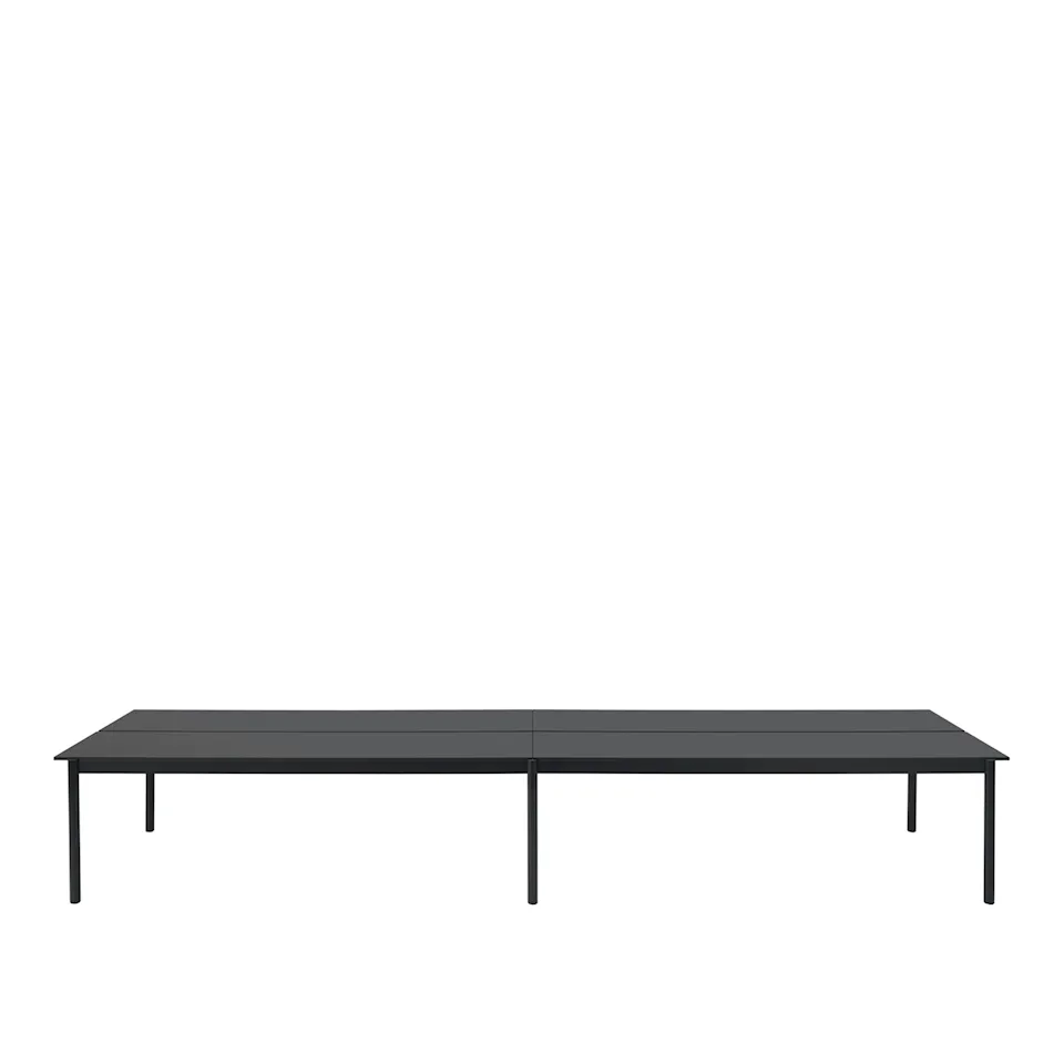 Linear system table 110cm black nanolaminate/black abs/black