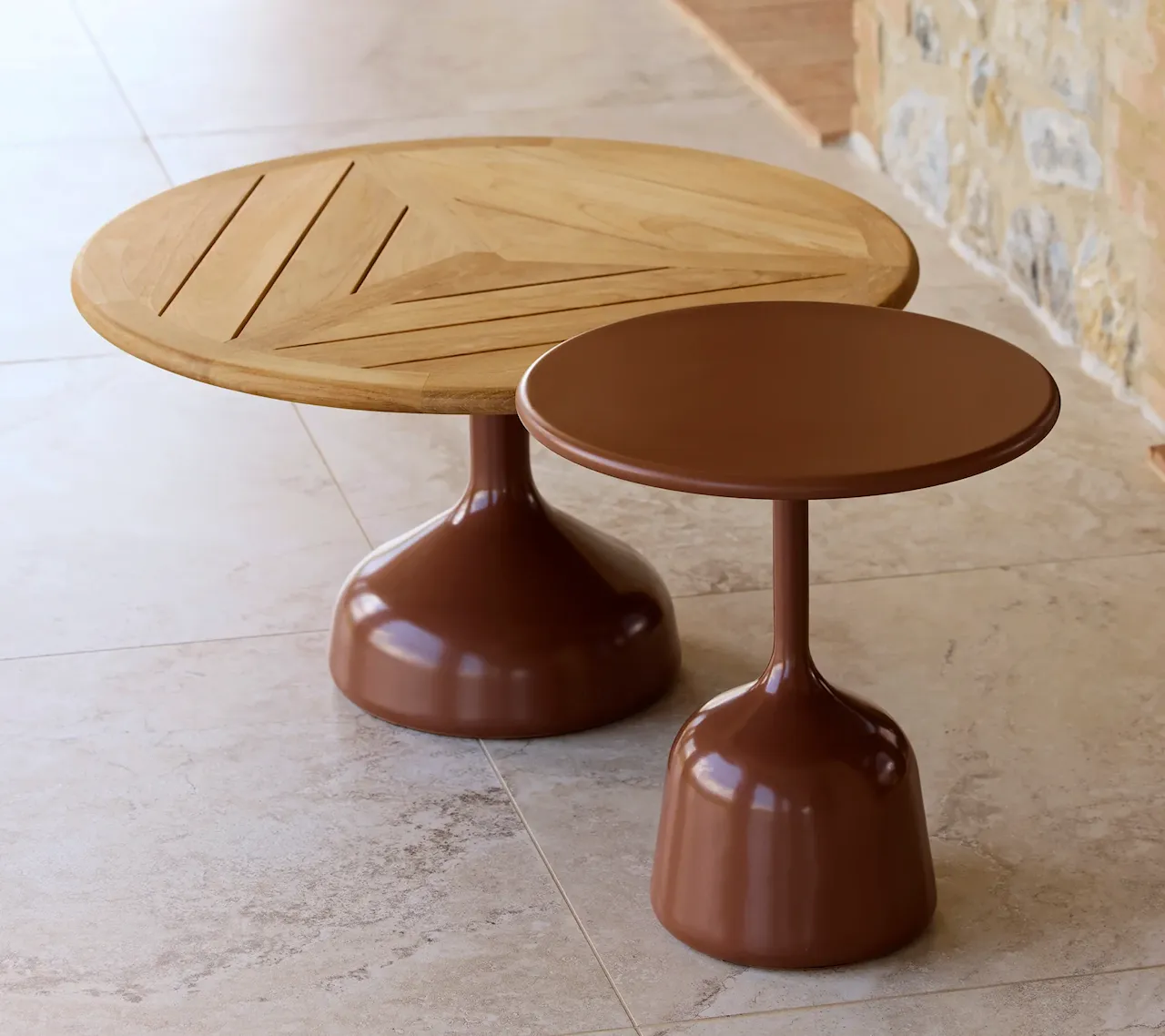 Glasur salongbord lite Desert Red