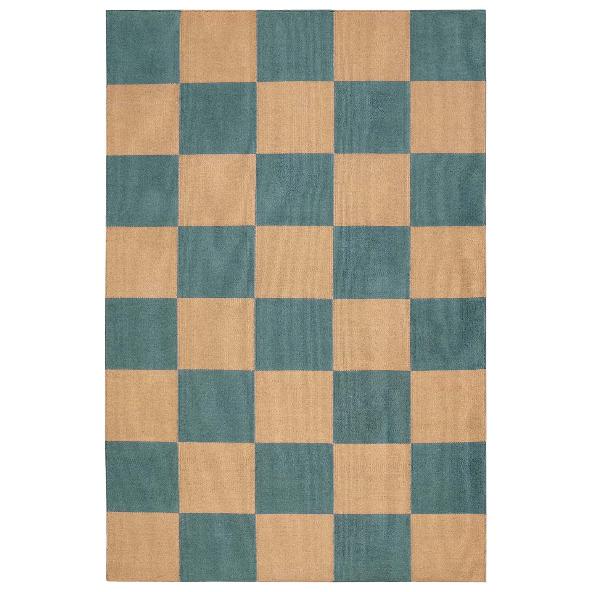 Square Blue/Coral ullteppe - 1