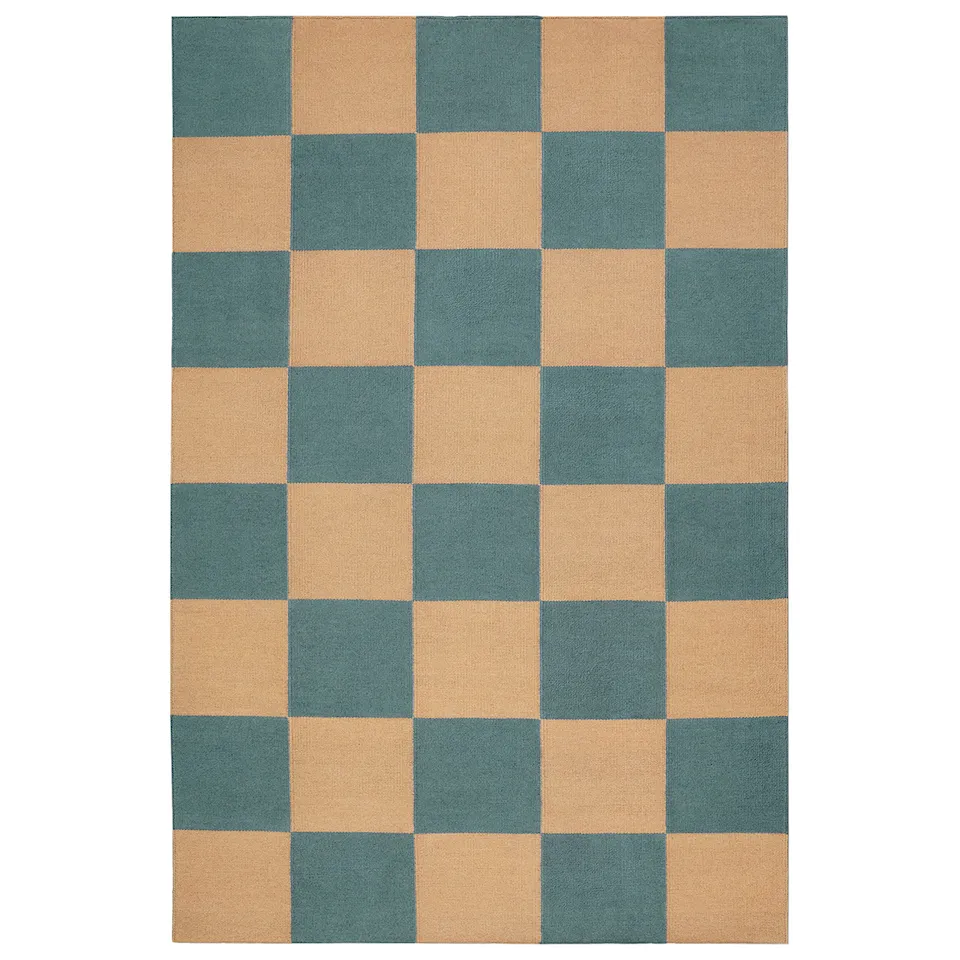 Square Blue/Coral ullteppe