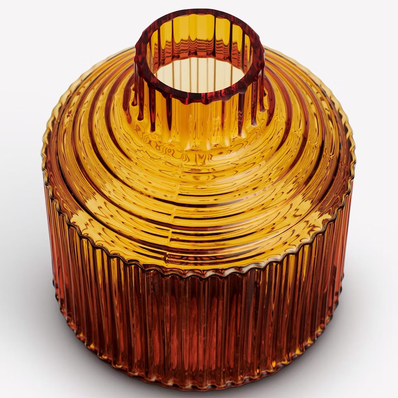Paviljong Vase 134 mm - Mørk Amber