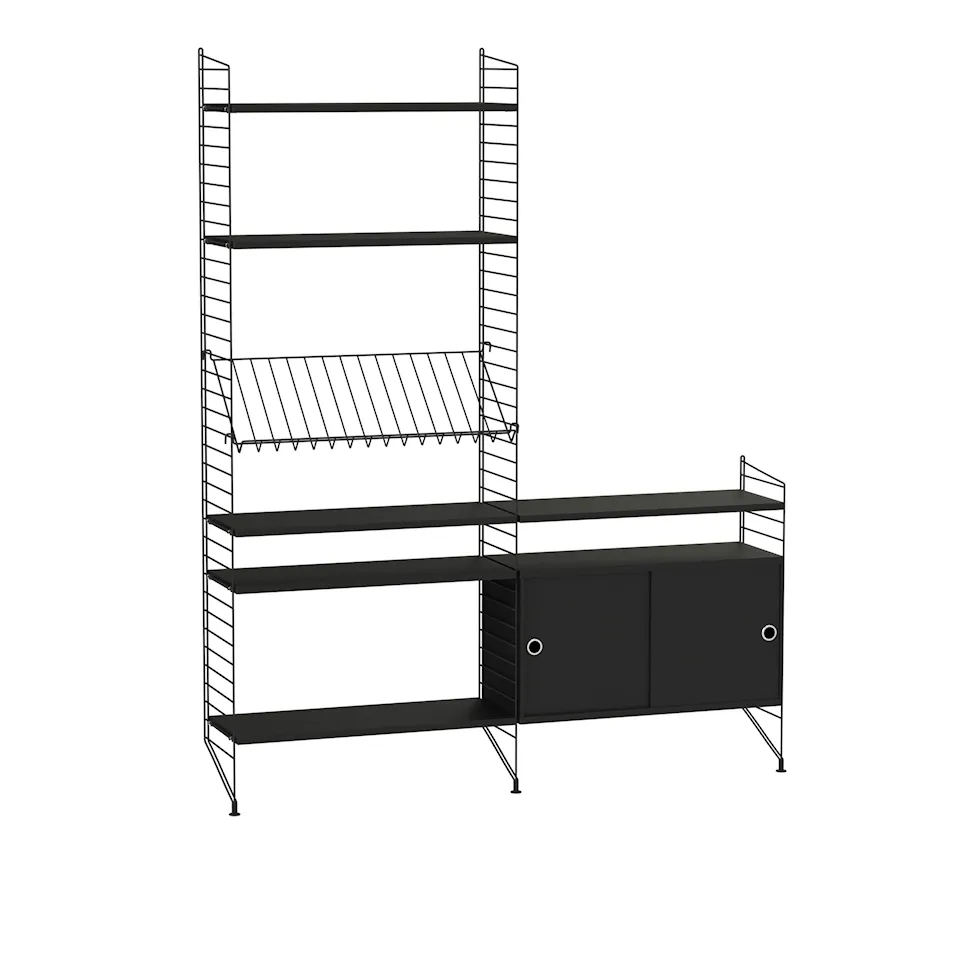 Stue hyllesystem K svart/svart