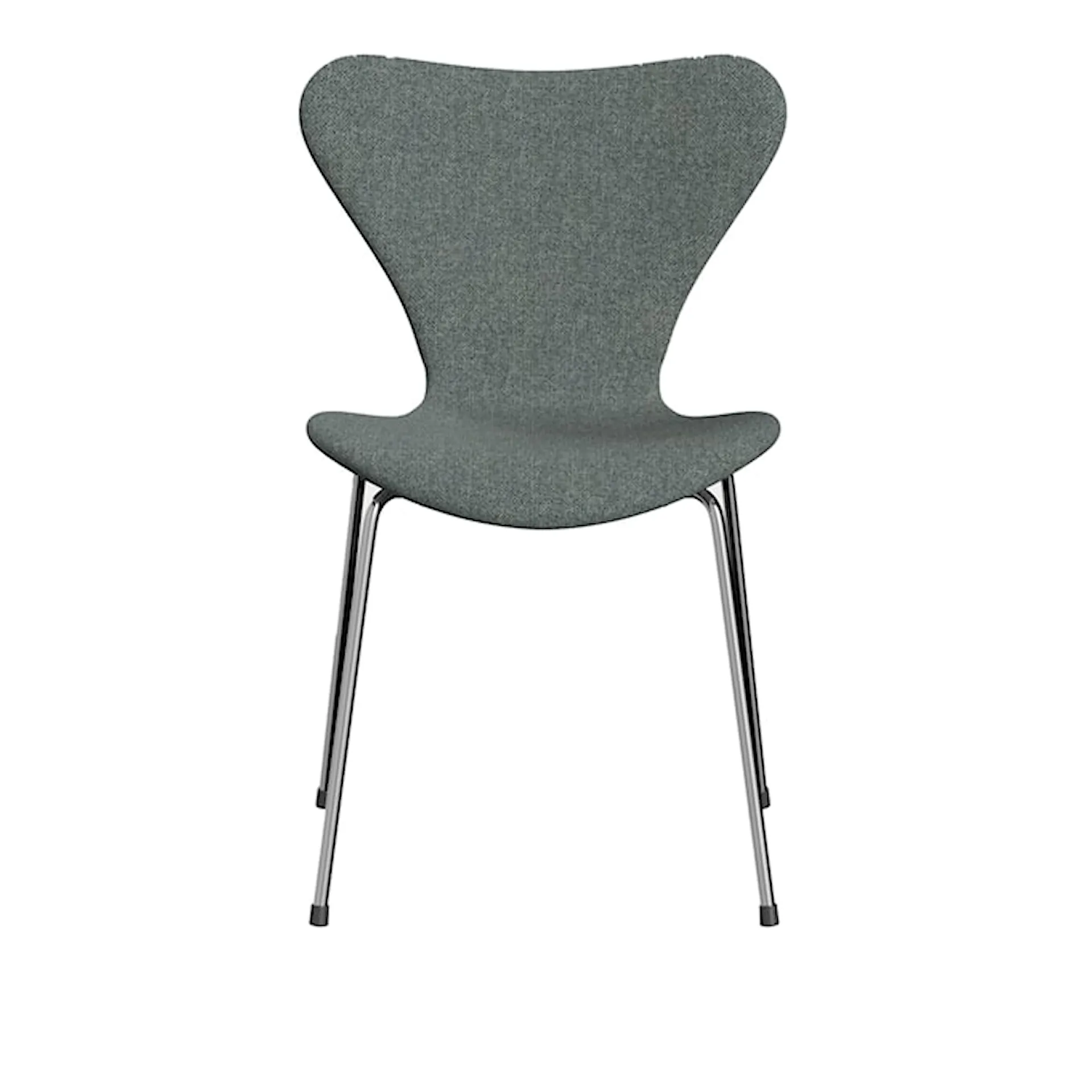 Series 7 stol 3107 heltrukket stoff stålram krom - Fritz Hansen - Arne Jacobsen - NO GA