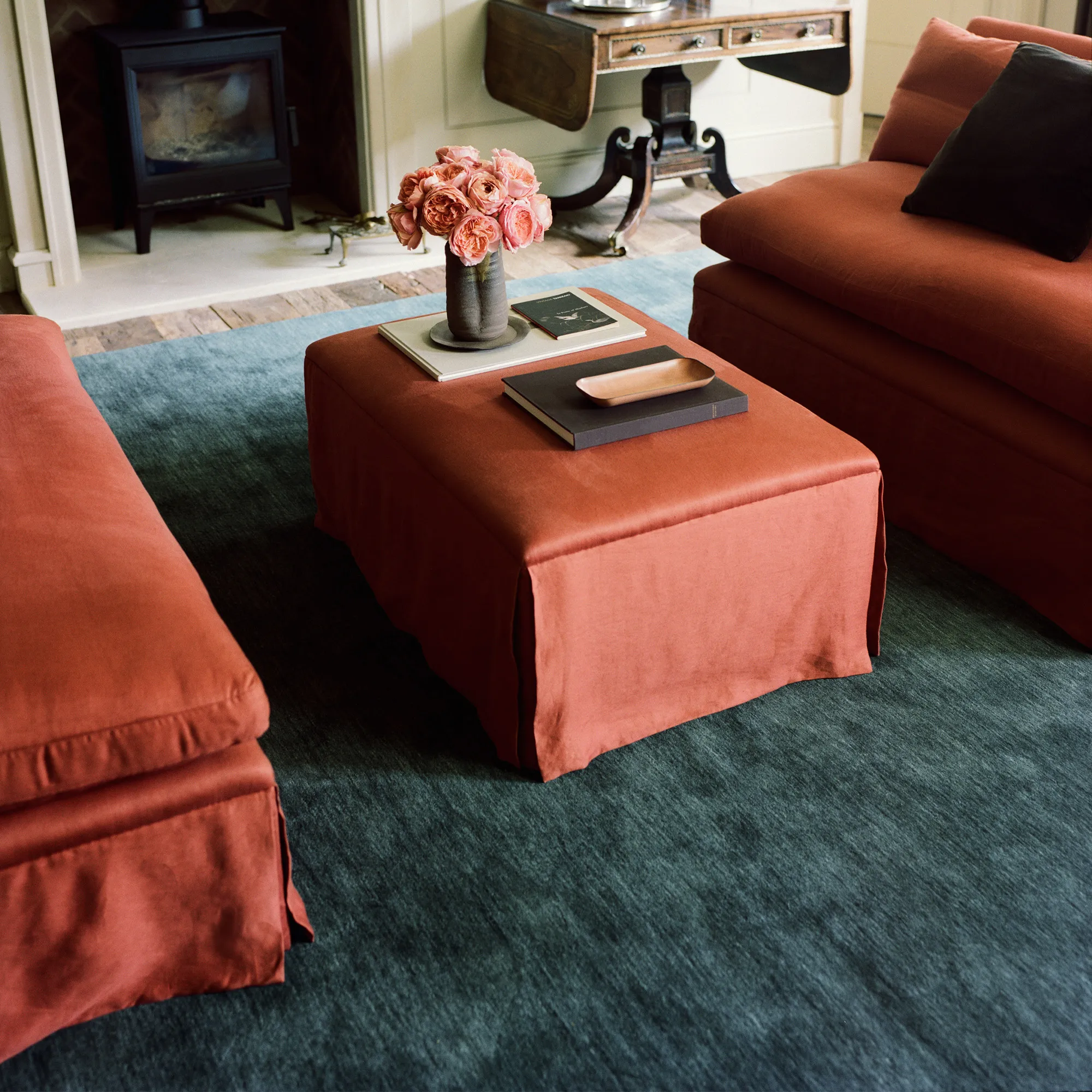 Canvas Teal ullteppe - 3