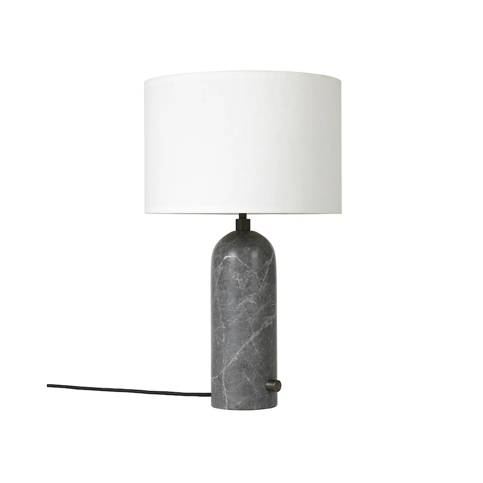 Gravity bordlampe liten grå marmor