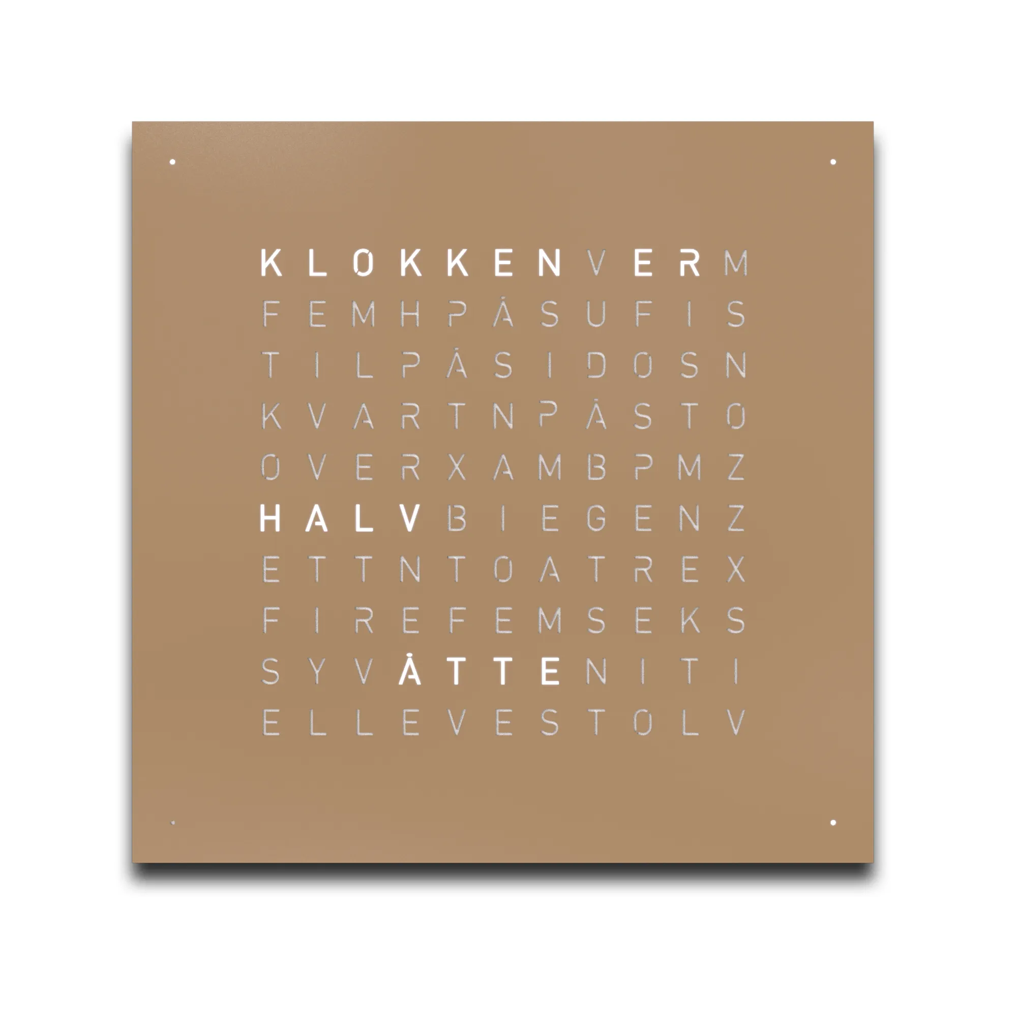 Qlocktwo Earth 45 – Hazelnut - 1