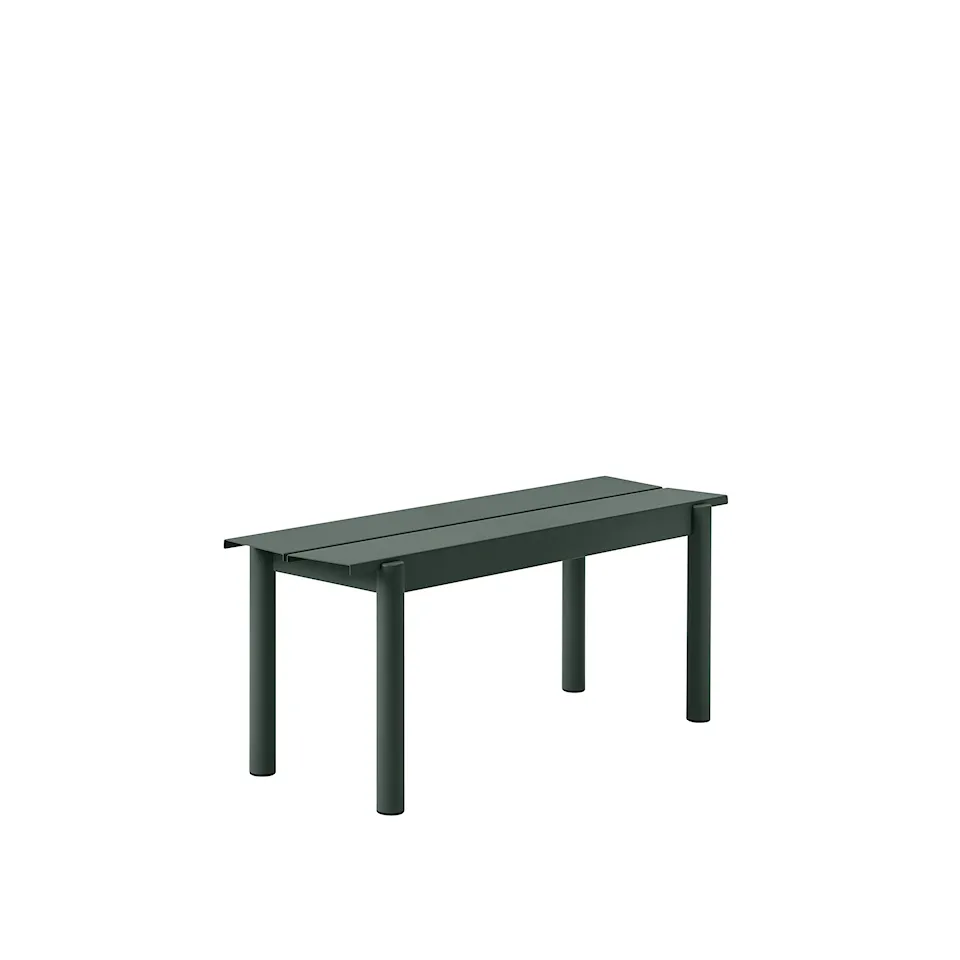 Linear Steel Bench 110cm Dark Green