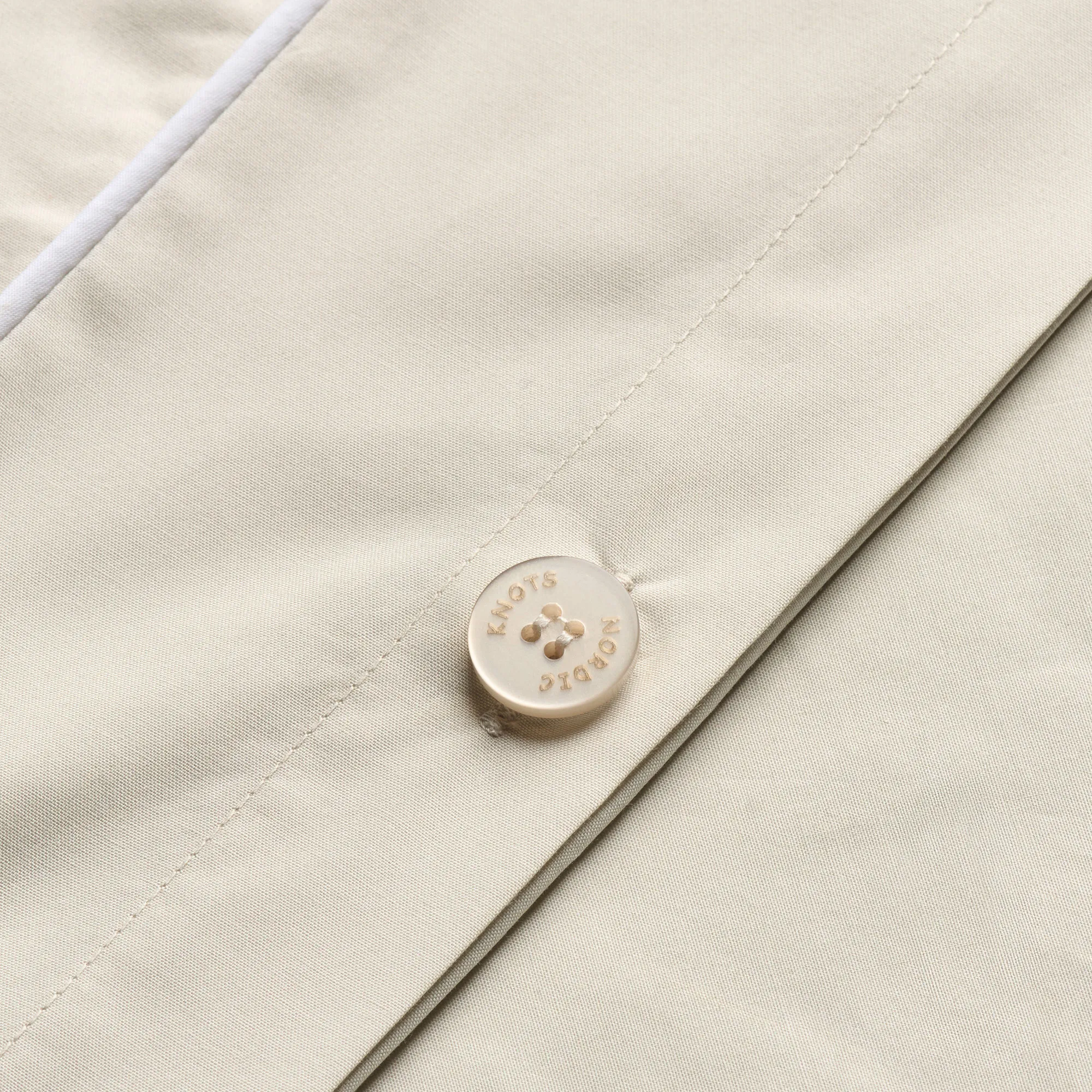 Percale Sand/White dynetrekk - 4