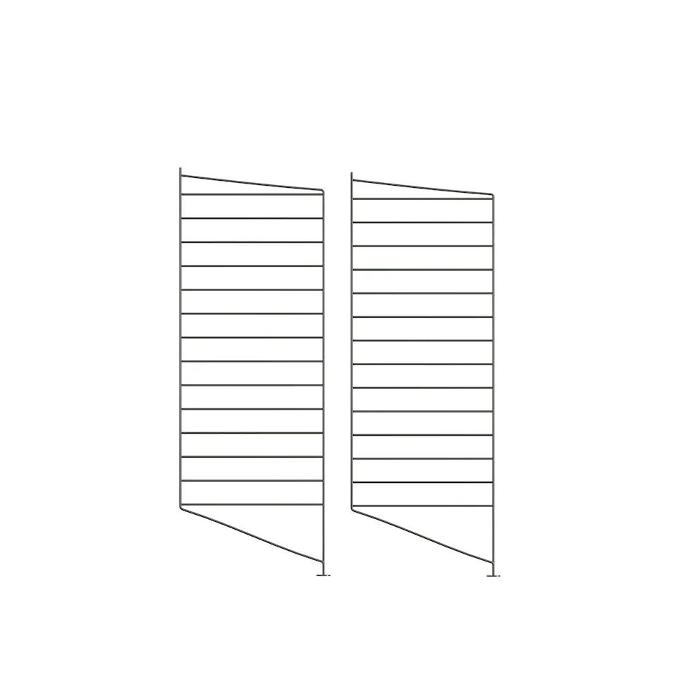 Gulvgavl 85x30cm 2-pack mørkegrå