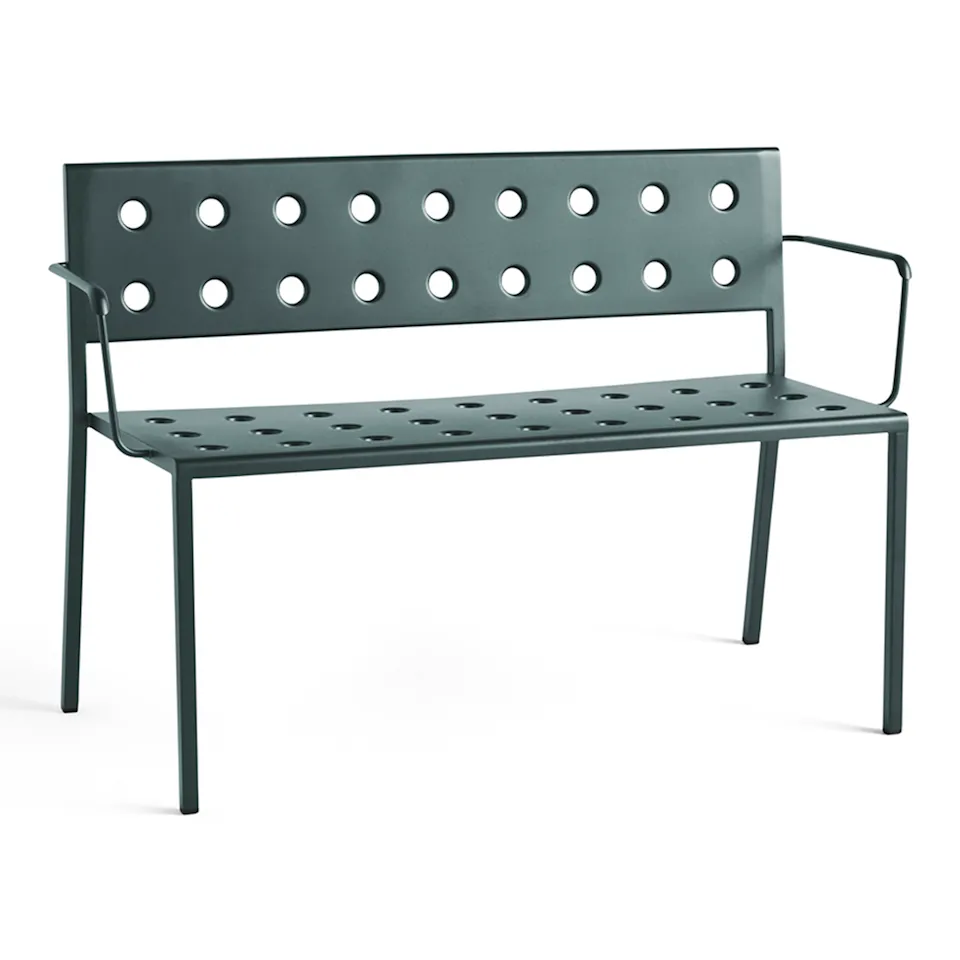 Balcony Dining Bench w. arm / Dark Forest