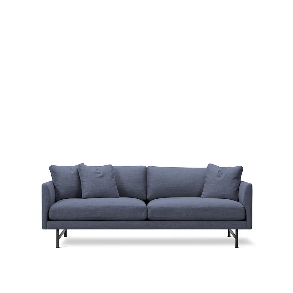 Calmo 2-seters sofa svart stål