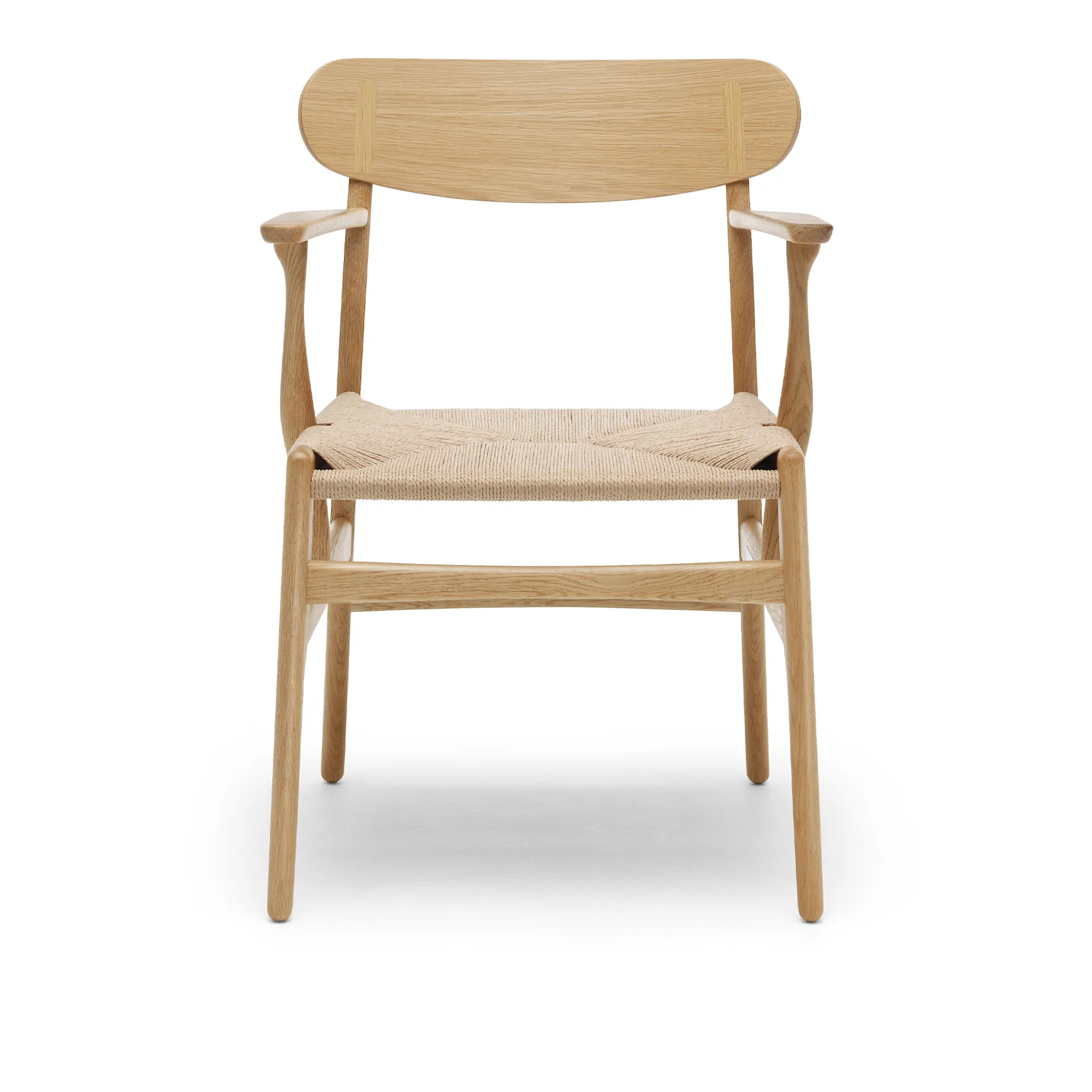 CH26 - Eik/naturfarget flettet papirsnor - Carl Hansen - Hans J. Wegner - NO GA