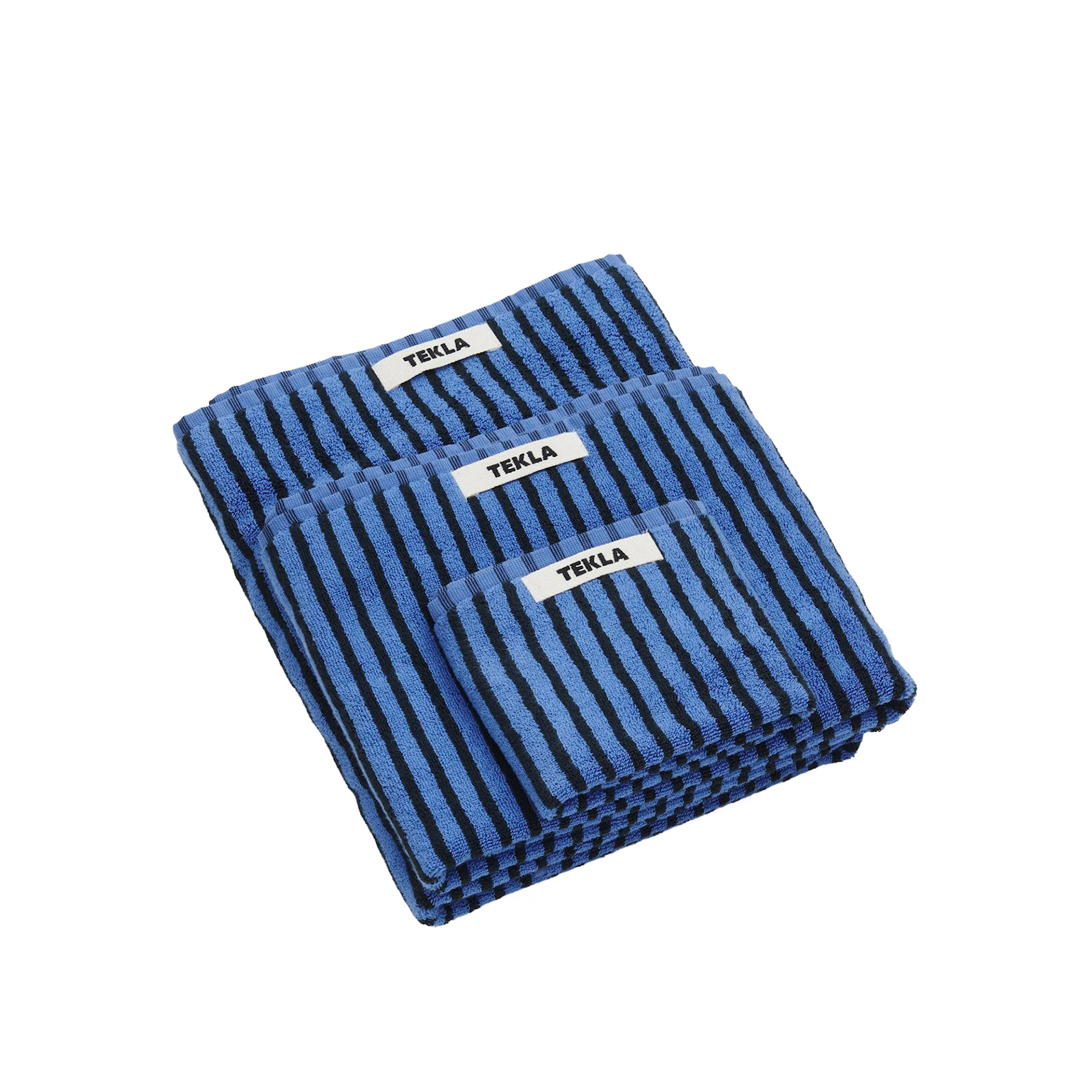 Terry Towel Black & Blue Stripes - TEKLA - NO GA