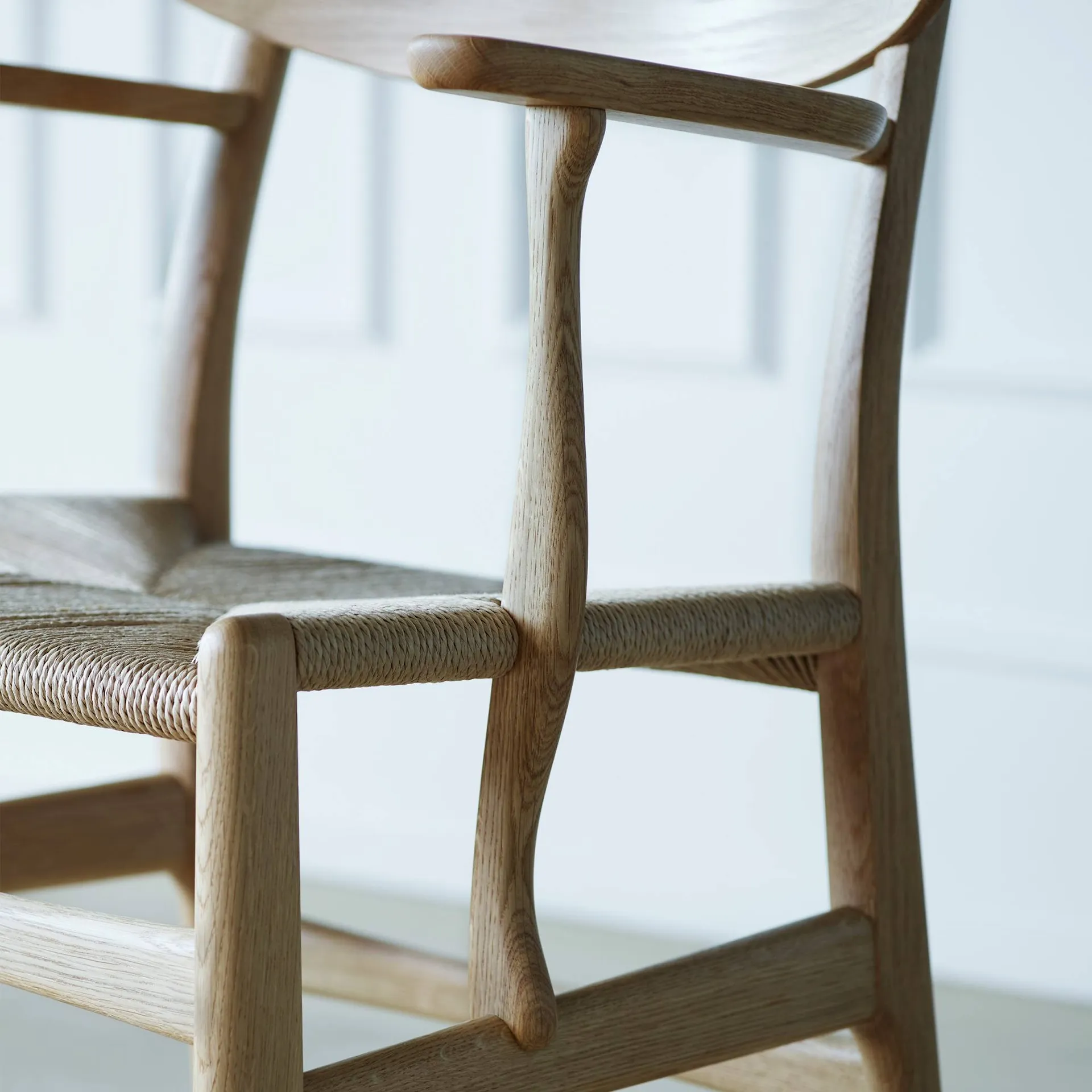 CH26 - Eik/naturfarget flettet papirsnor - Carl Hansen - Hans J. Wegner - NO GA