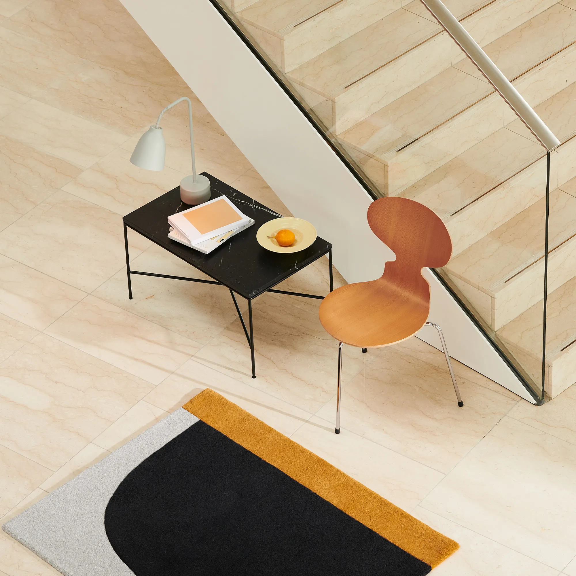 3100 Myran stol Lacquered Veneer Chrome