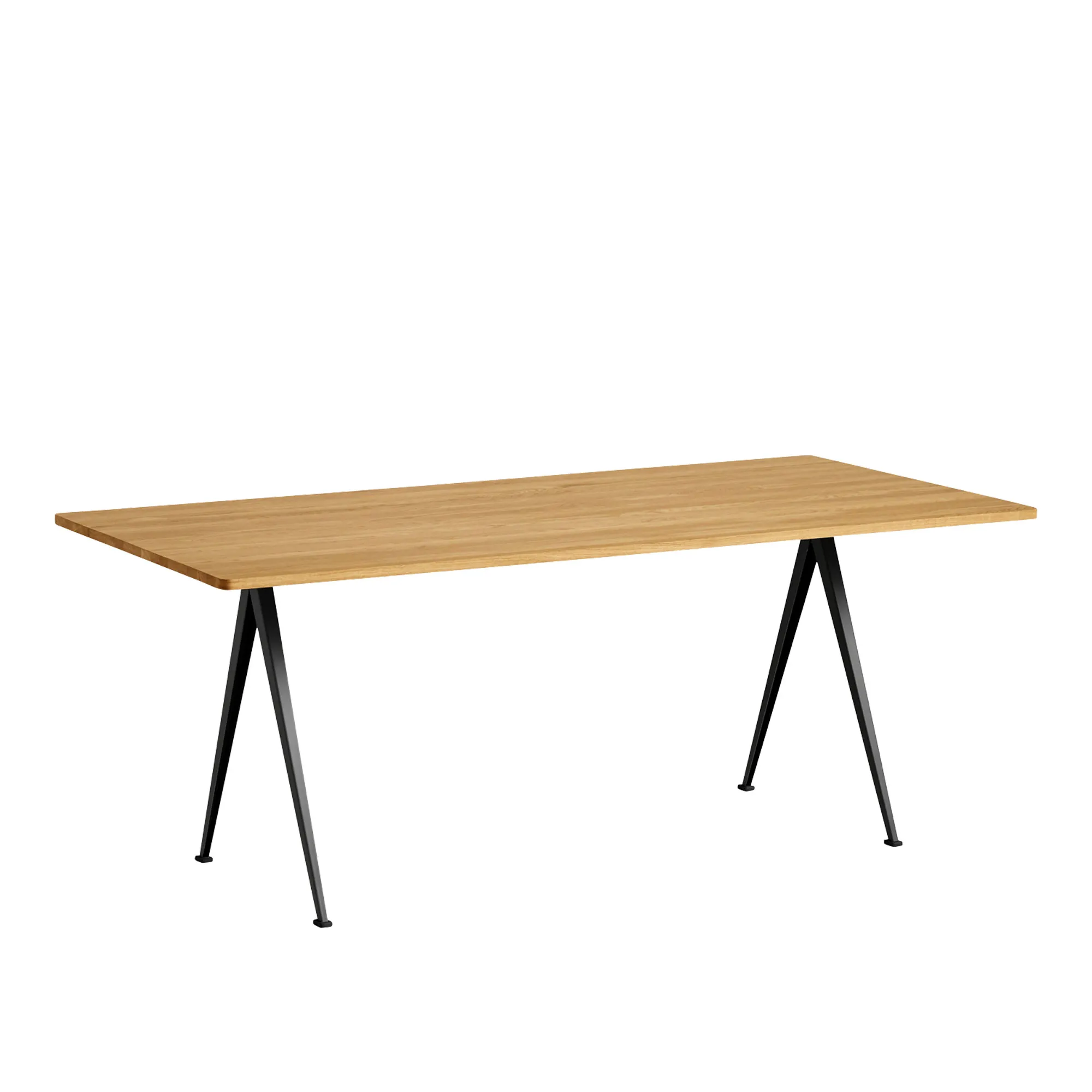 Pyramid 02 table 85x190 cm black powder coated steel - 1