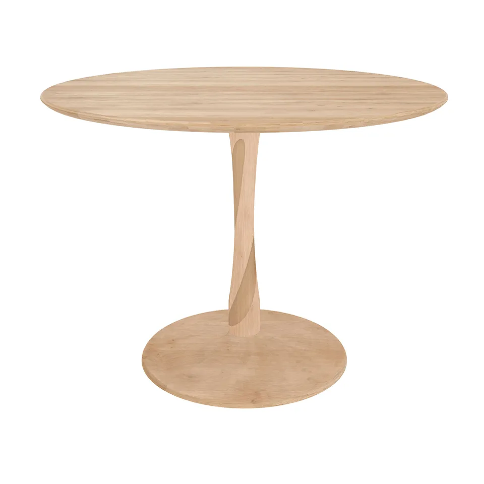 Torsion Dining Table, Ek, Ø127 cm